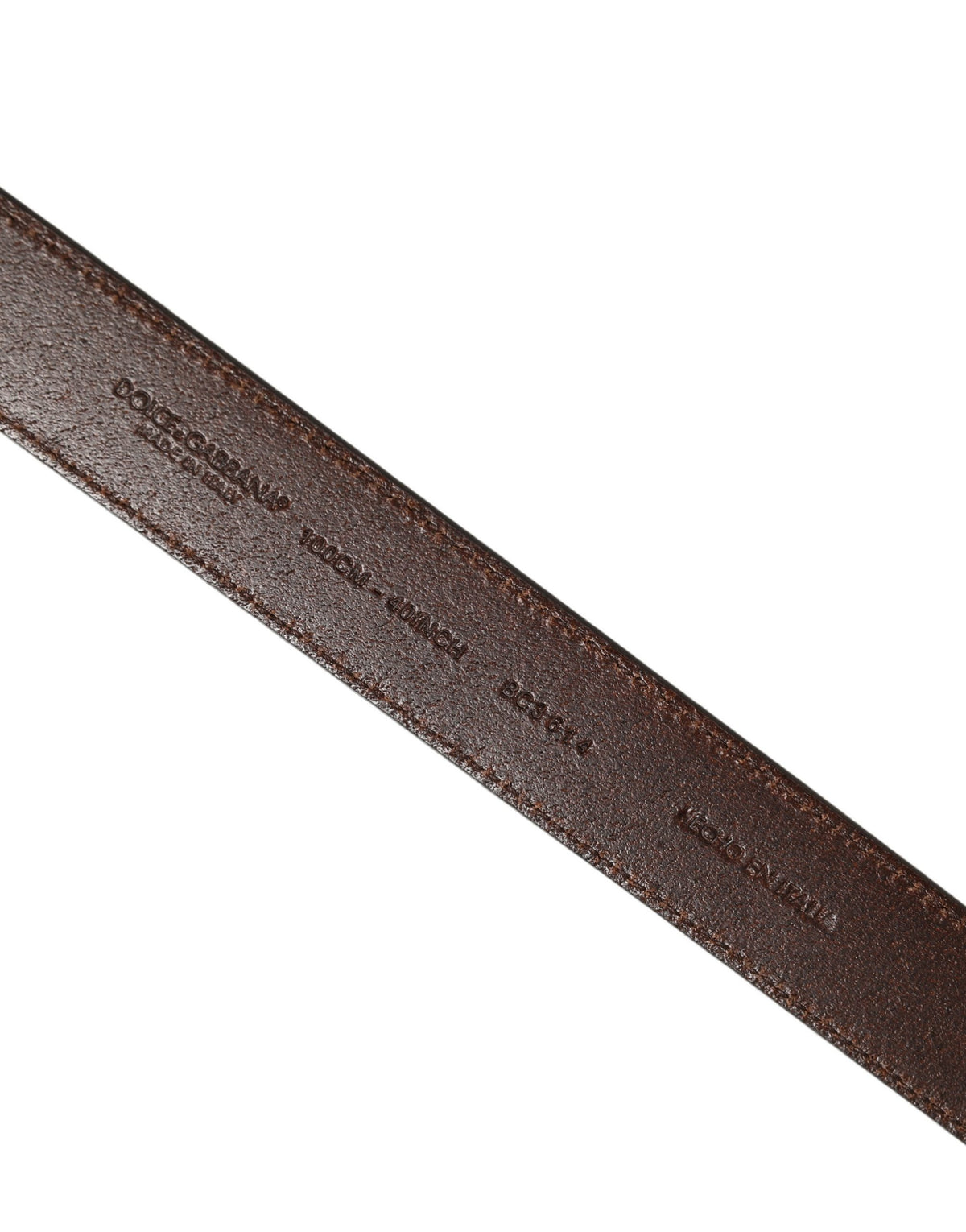 Dolce & Gabbana Brown Leather Gold Tone Metal Buckle Belt braun