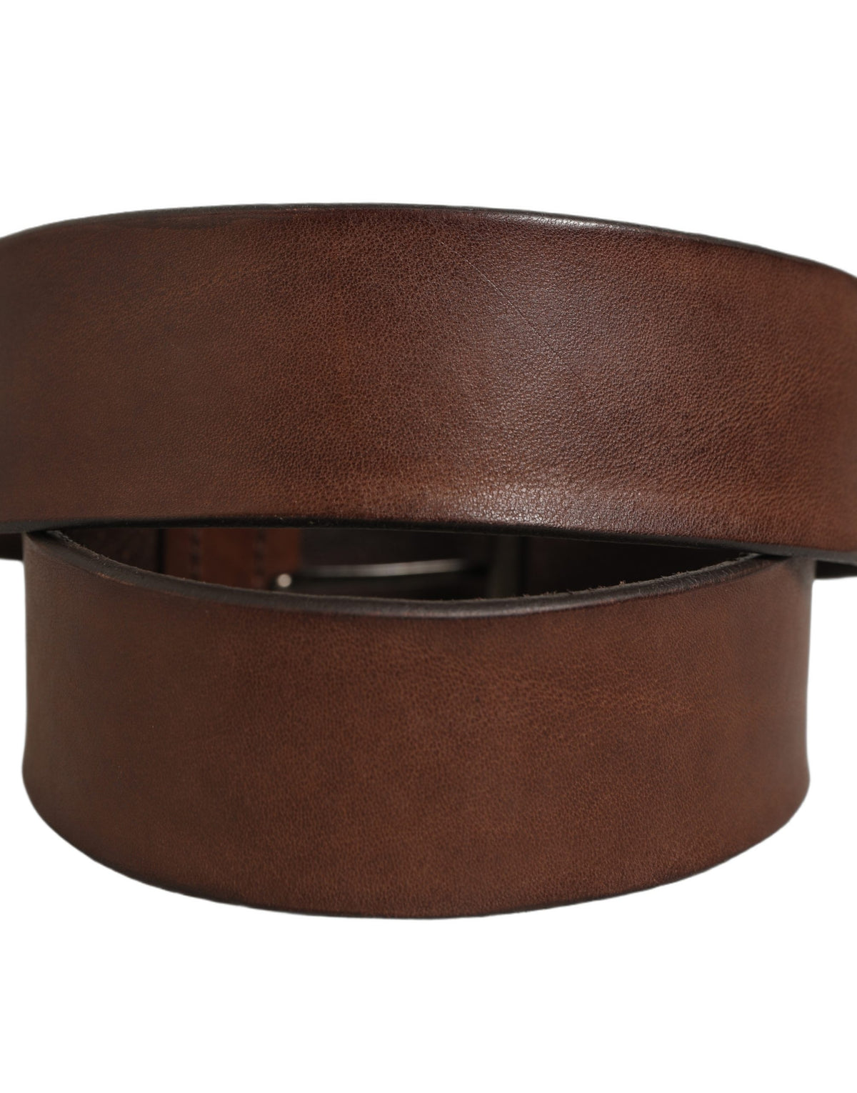 Dolce & Gabbana Belt Brown Leather Double Prong Metal Buckle braun