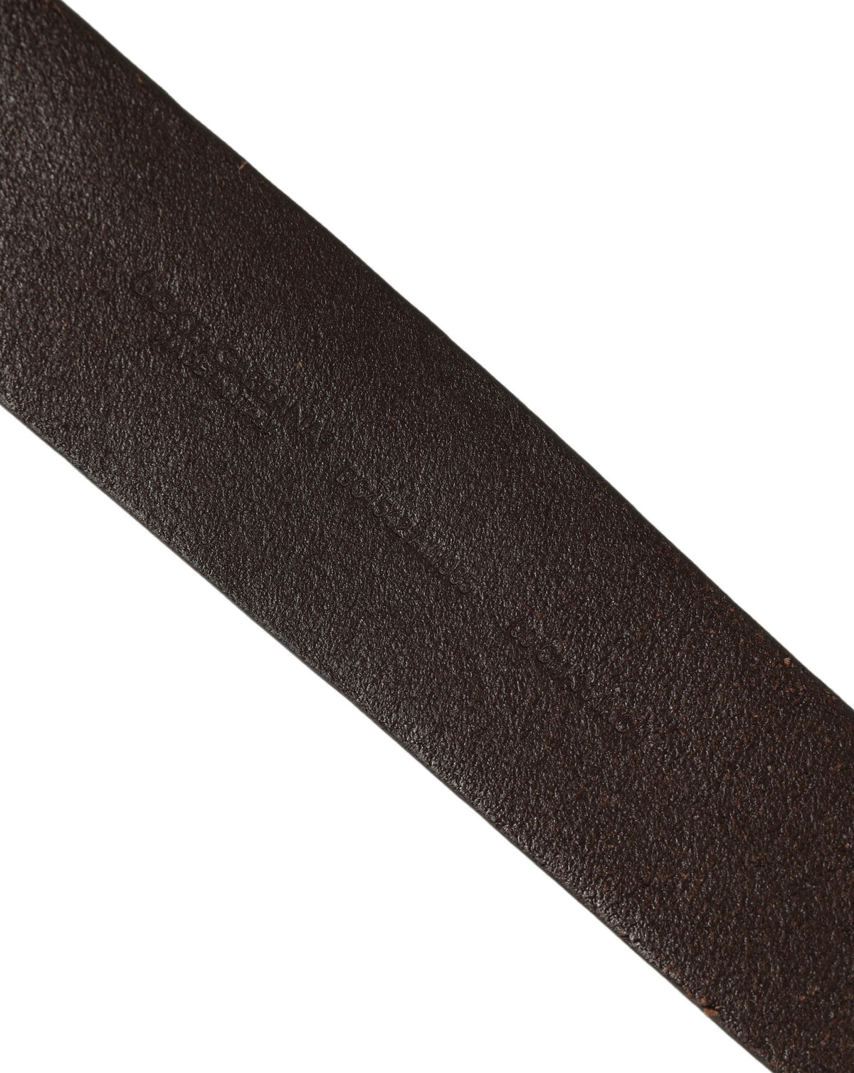 Dolce & Gabbana Belt Brown Leather Double Prong Metal Buckle braun