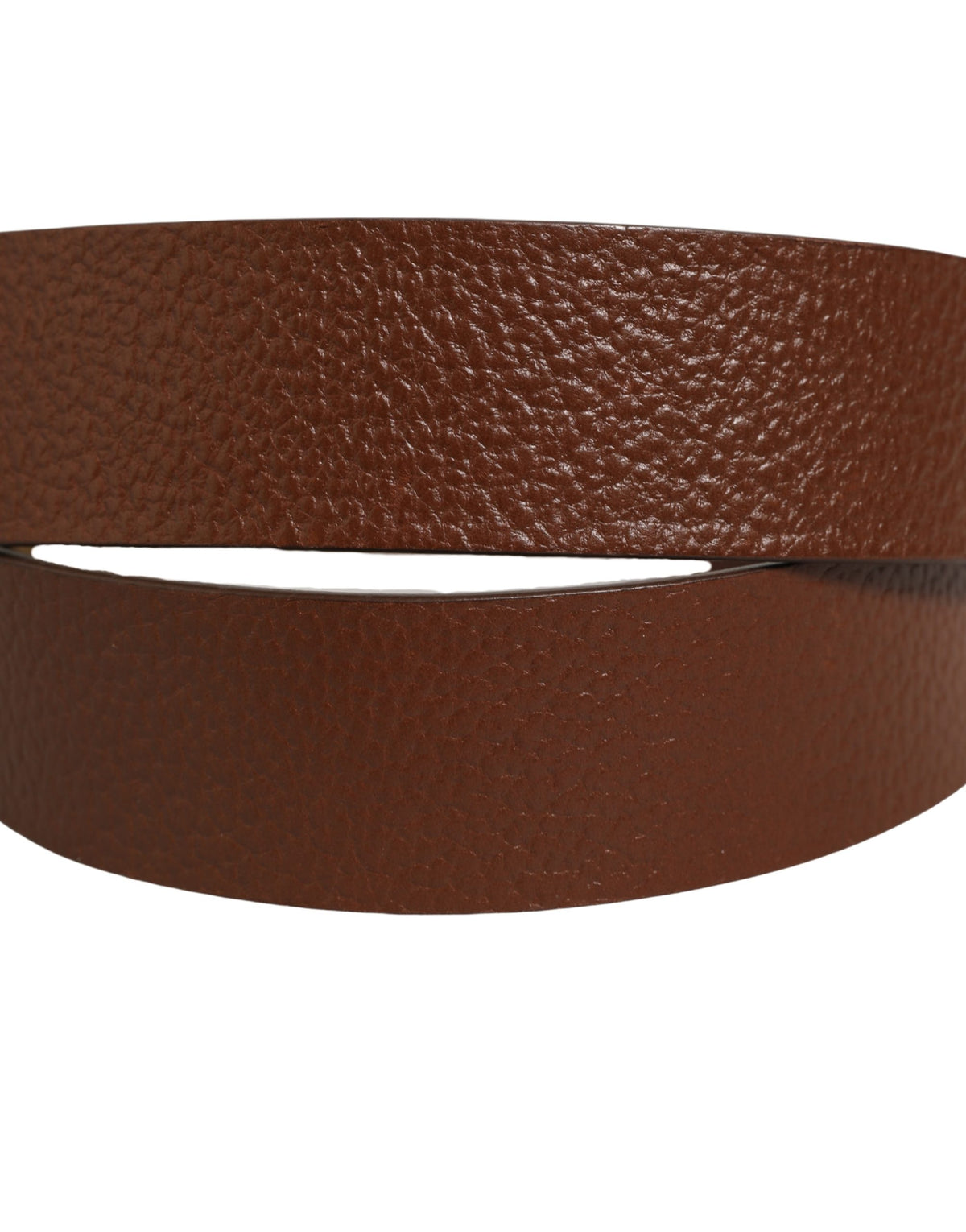 Dolce & Gabbana Brown Leather Bee Accent Metal Buckle Belt braun