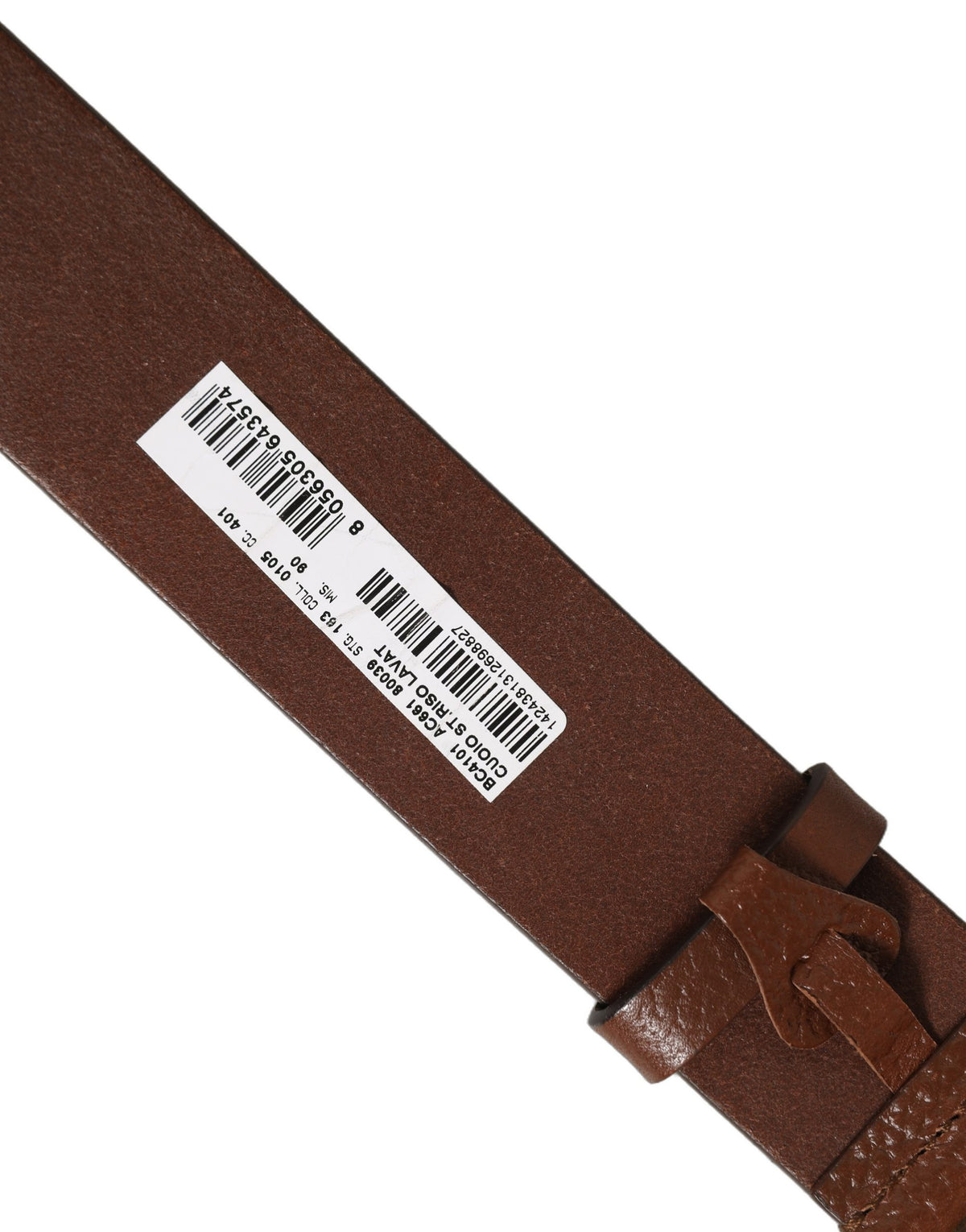 Dolce & Gabbana Brown Leather Bee Accent Metal Buckle Belt braun