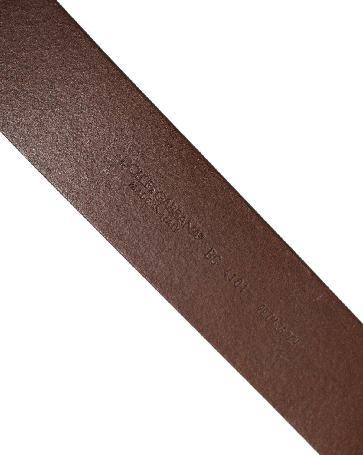 Dolce & Gabbana Brown Leather Bee Accent Metal Buckle Belt braun