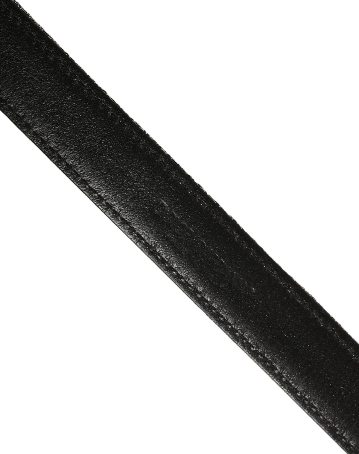 Dolce & Gabbana Silver Black Floral Jacquard Metal Buckle Belt schwarz
