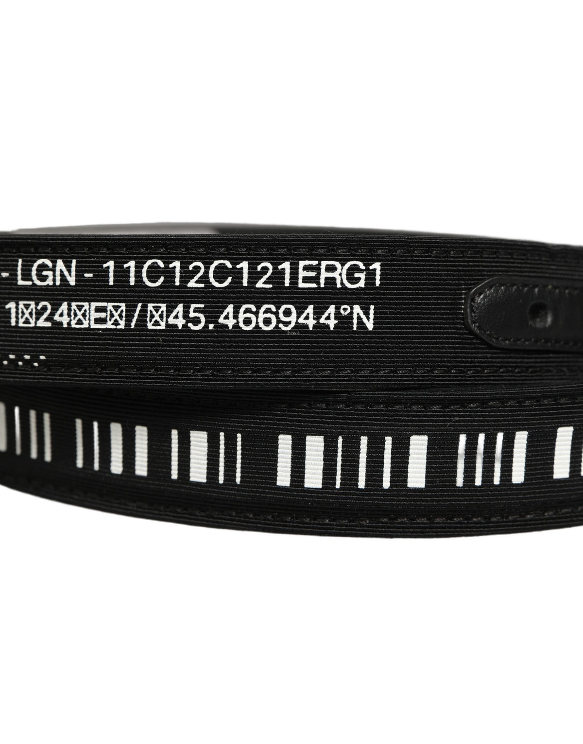 Dolce & Gabbana Black Leather Barcode Silver Buckle Belt schwarz