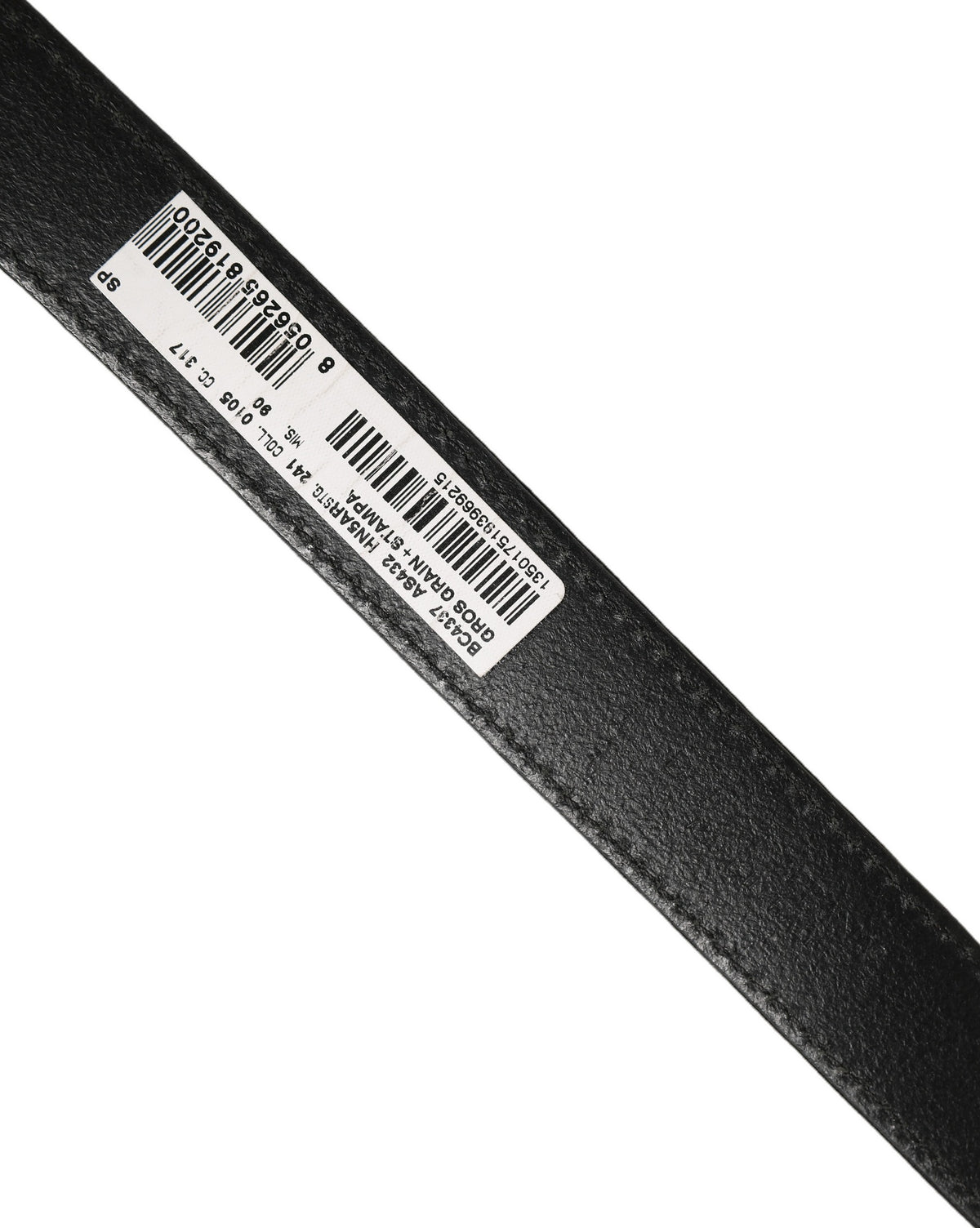 Dolce & Gabbana Black Leather Barcode Silver Buckle Belt schwarz
