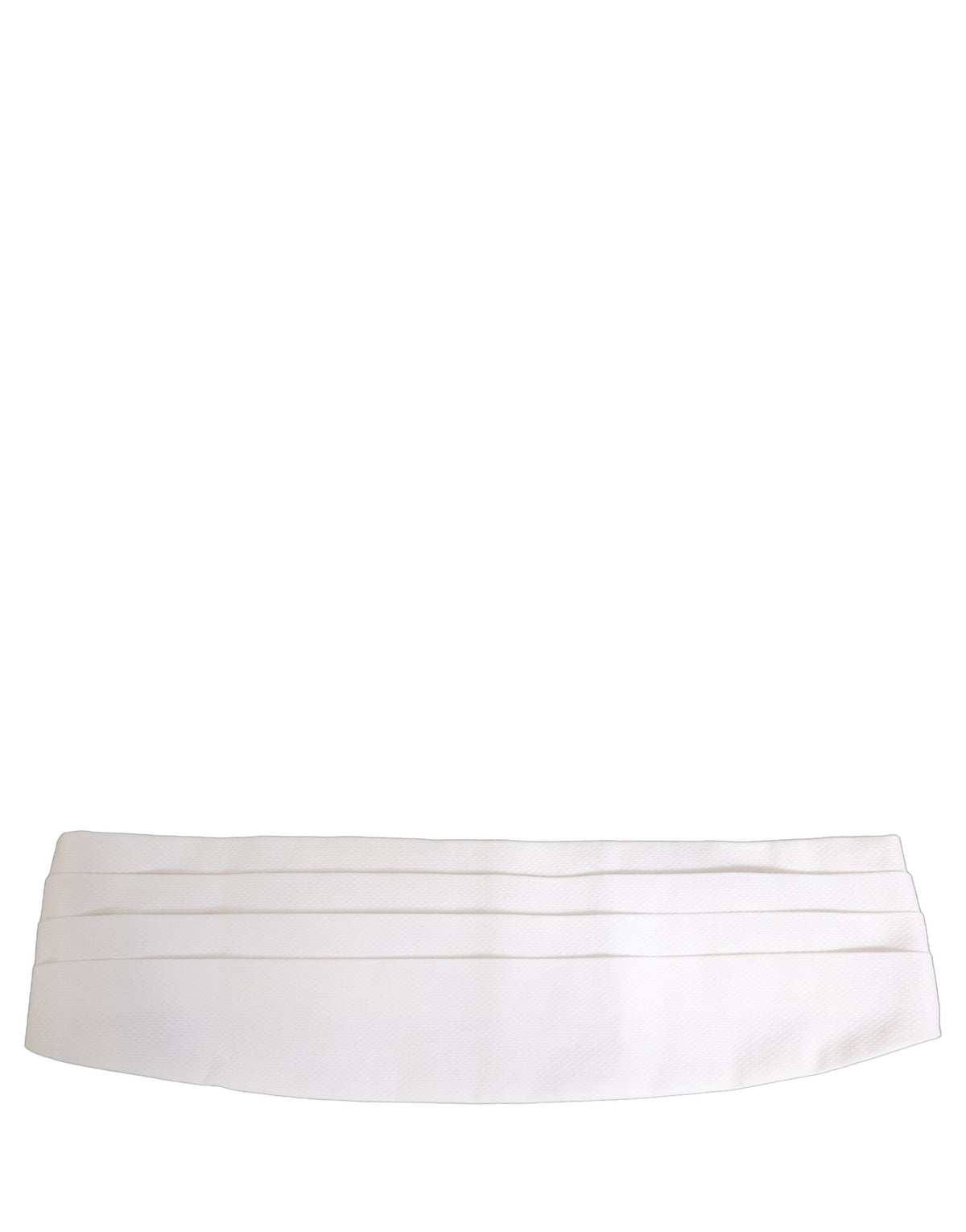 Dolce & Gabbana White Men Wide Waist Belt Cotton Cummerbund weiss