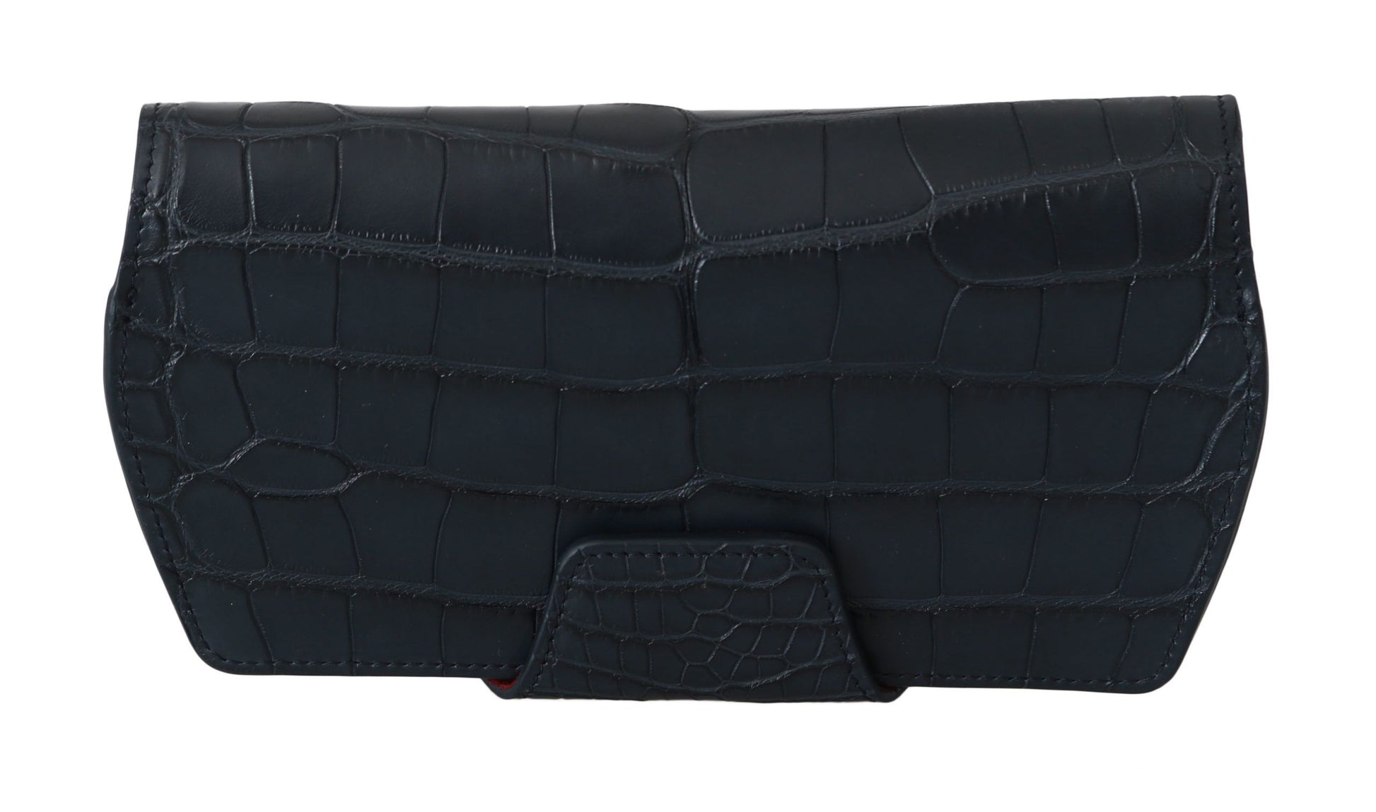 Dolce & Gabbana Blue Crocodile Eyewear Sunglasses Case Cover Pouch Curated Luxury Accessories by Orvyn
