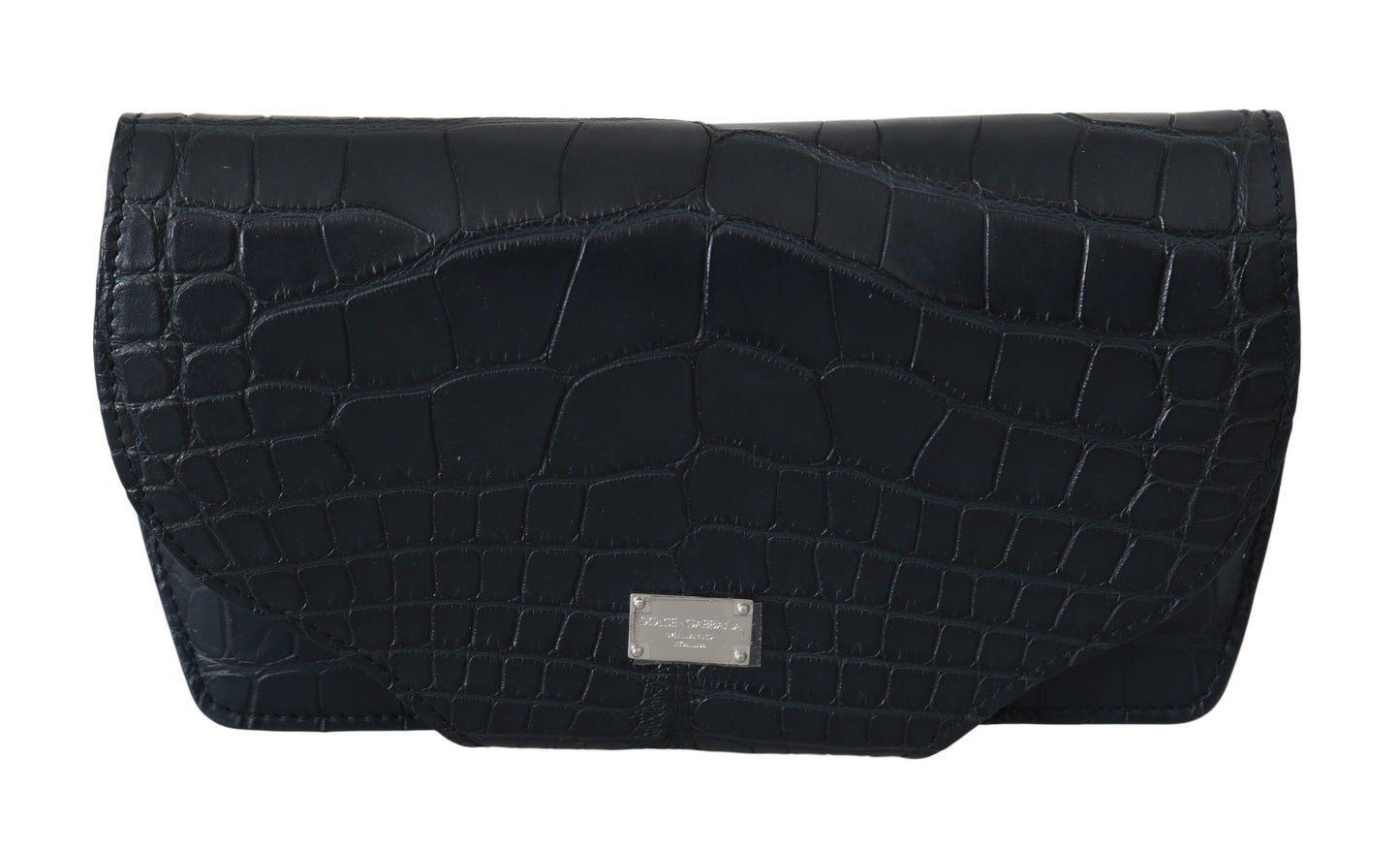 Dolce & Gabbana Blue Crocodile Eyewear Sunglasses Case Cover Pouch Curated Luxury Accessories by Orvyn