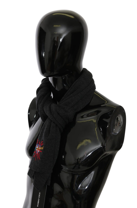 Dolce & Gabbana Gray #DGLovesLondon Wool Wrap Wool Scarf Curated Luxury Accessories by Orvyn