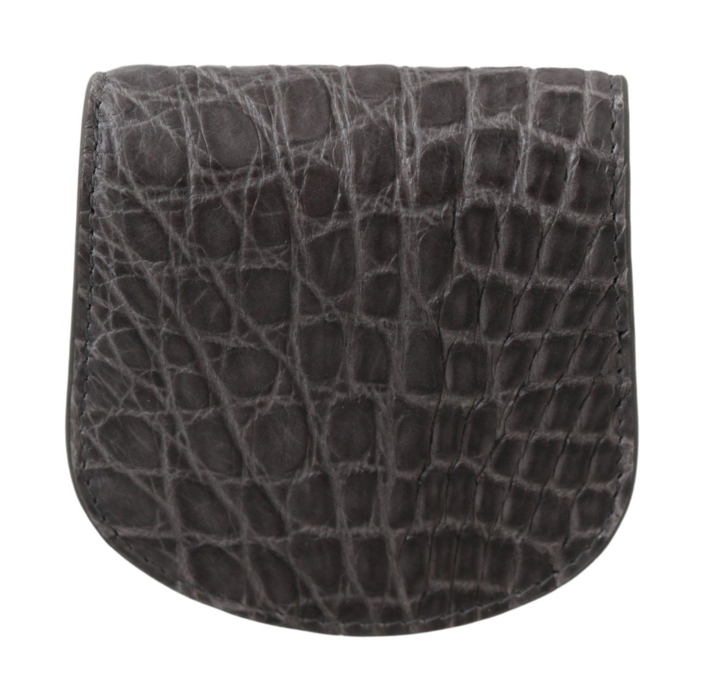 Dolce & Gabbana Gray Exotic Skin Condom Case Holder Pocket Wallet Curated Luxury Accessories by Orvyn