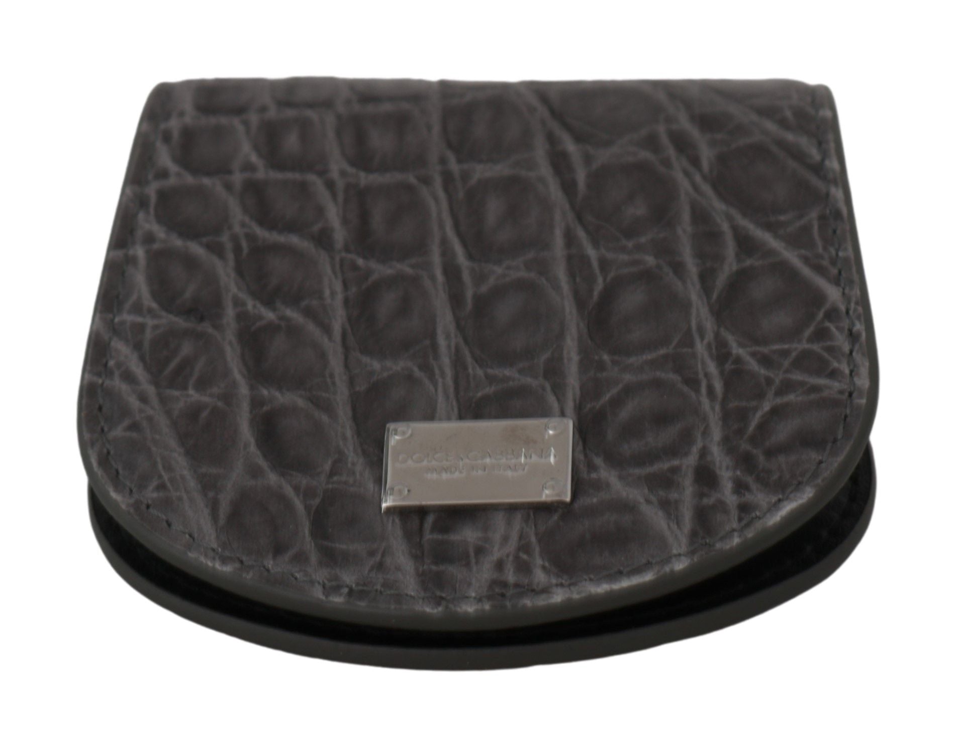 Dolce & Gabbana Gray Exotic Skin Condom Case Holder Pocket Wallet Curated Luxury Accessories by Orvyn