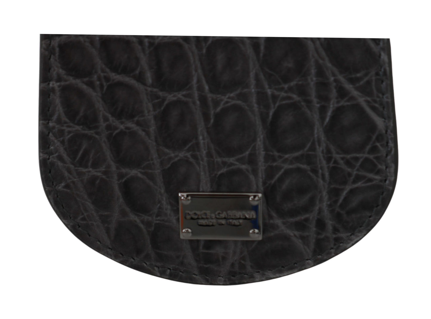 Dolce & Gabbana Gray Exotic Skin Condom Case Holder Pocket Wallet Curated Luxury Accessories by Orvyn