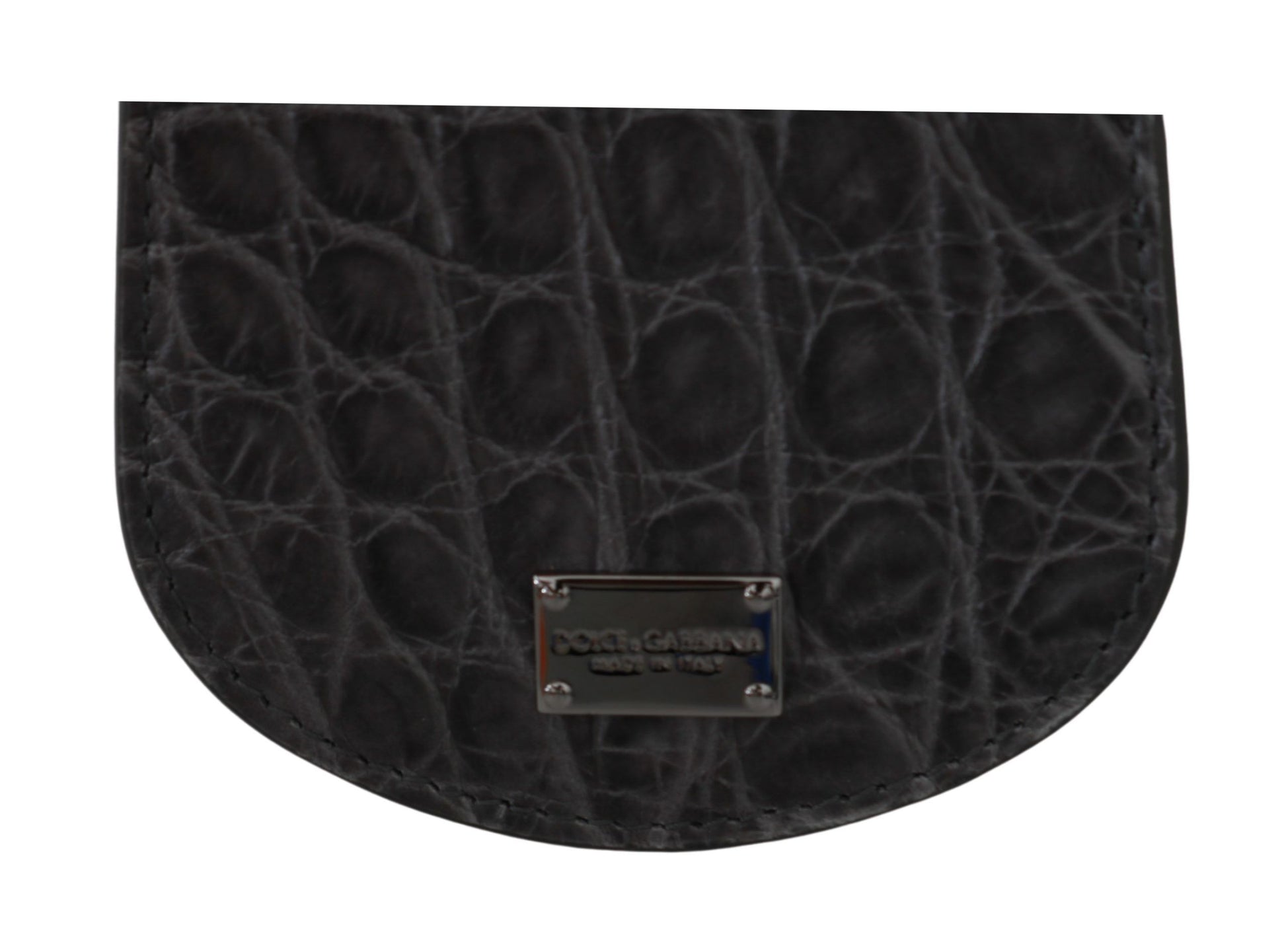 Dolce & Gabbana Gray Exotic Skin Condom Case Holder Pocket Wallet Curated Luxury Accessories by Orvyn