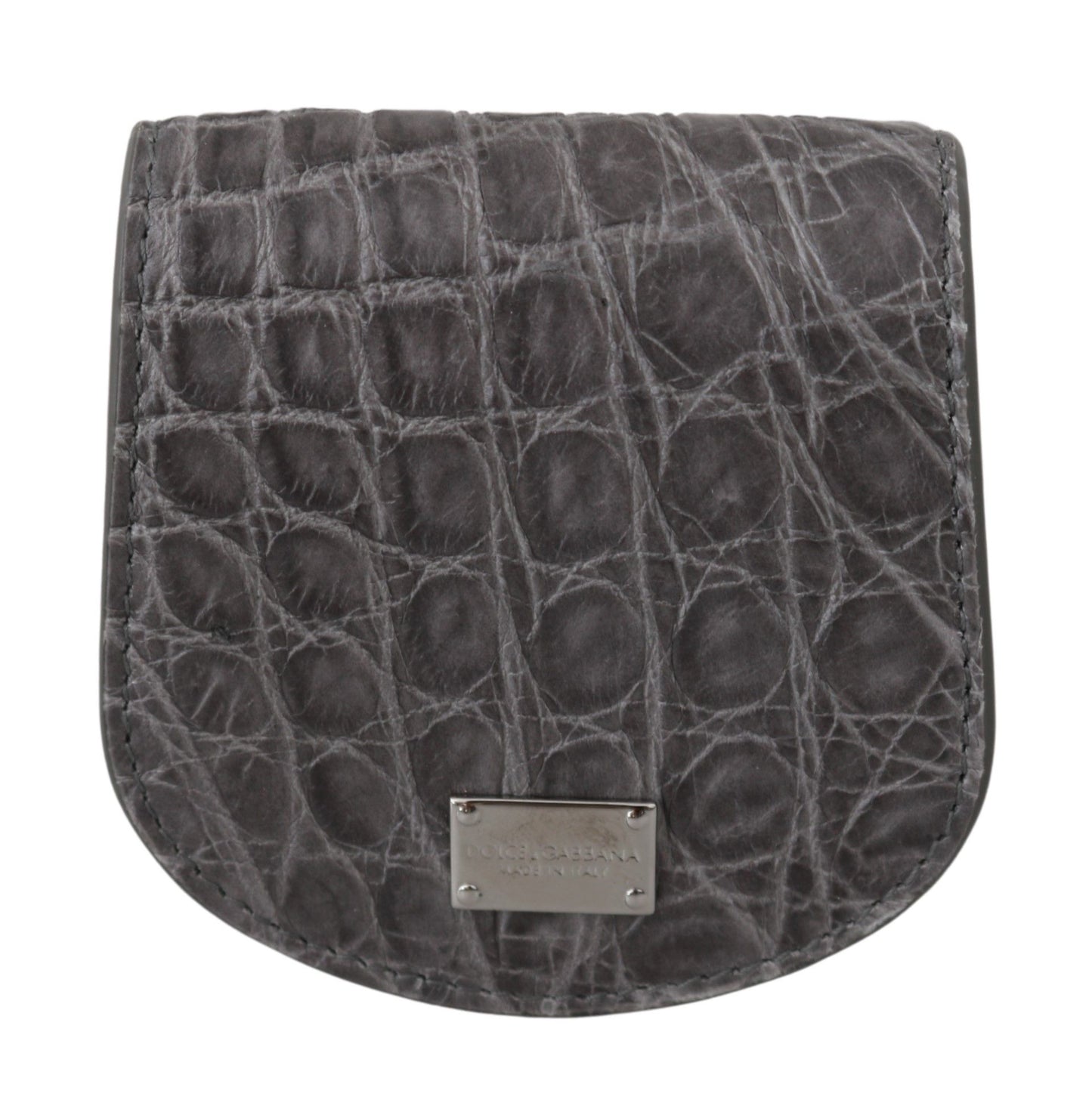 Dolce & Gabbana Gray Exotic Skin Condom Case Holder Pocket Wallet Curated Luxury Accessories by Orvyn