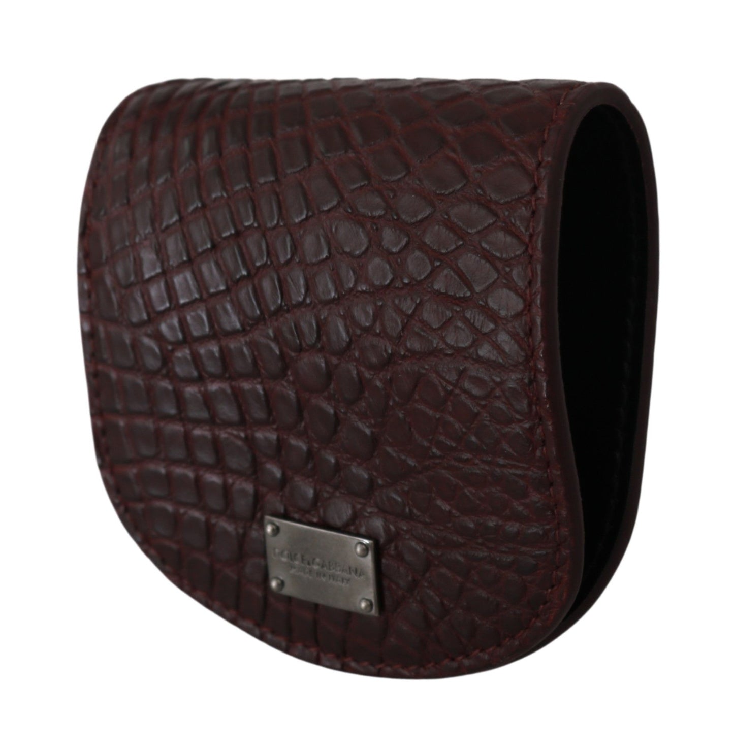 Dolce & Gabbana Brown Exotic Skin Pocket Condom Case Holder Curated Luxury Accessories by Orvyn
