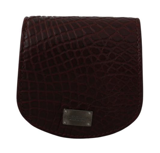 Dolce & Gabbana Brown Exotic Skin Pocket Condom Case Holder Curated Luxury Accessories by Orvyn