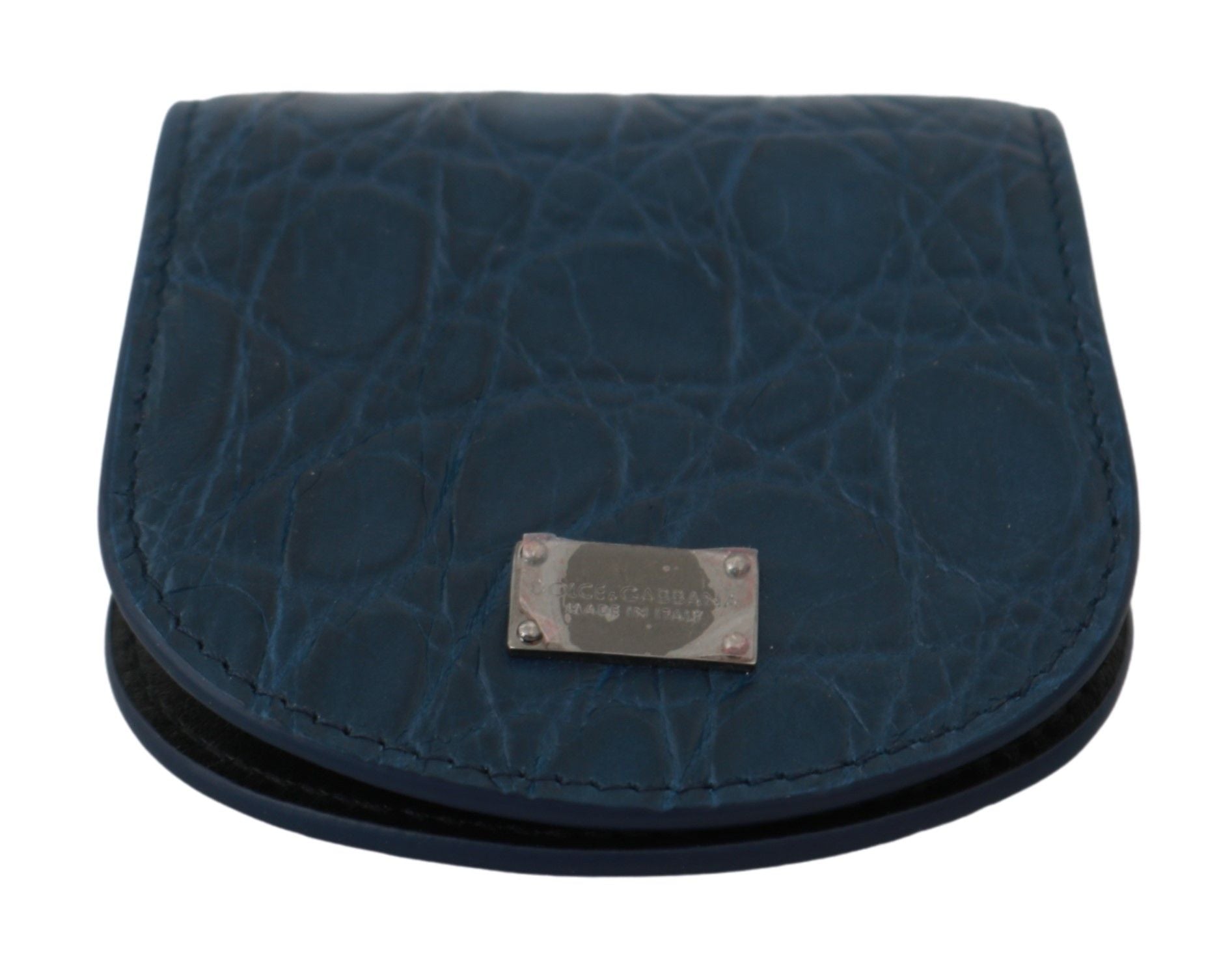 Dolce & Gabbana Blue Leather Holder Pocket Condom Case Curated Luxury Accessories by Orvyn