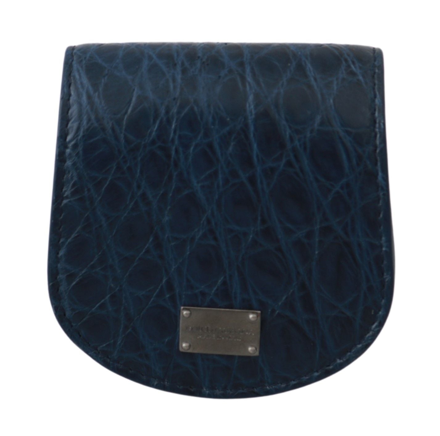 Dolce & Gabbana Blue Holder Pocket Wallet Blue Exotic Skin Condom Case Curated Luxury Accessories by Orvyn