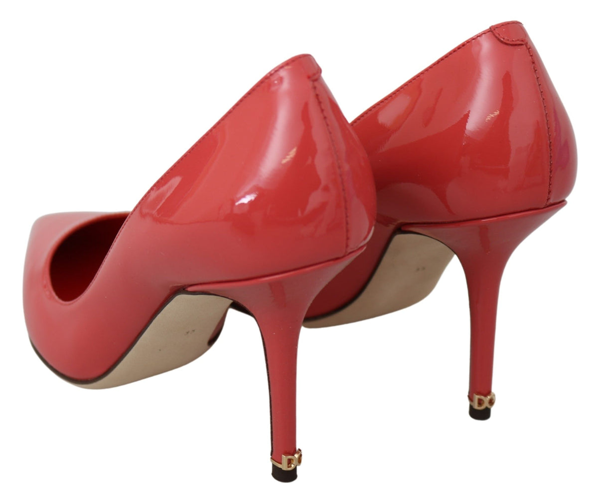 Dolce & Gabbana Dark Pink Patent Leather Heels Pumps rosa