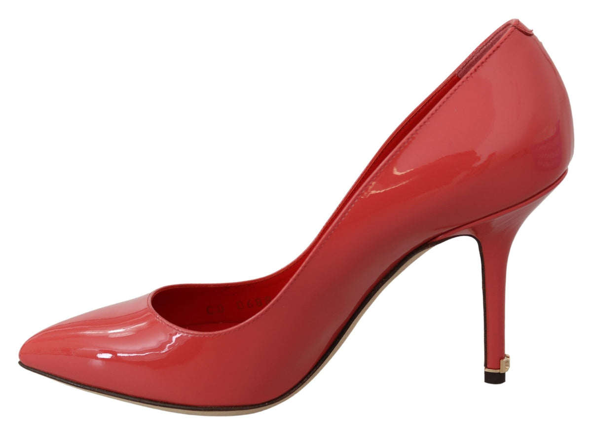 Dolce & Gabbana Dark Pink Patent Leather Heels Pumps rosa