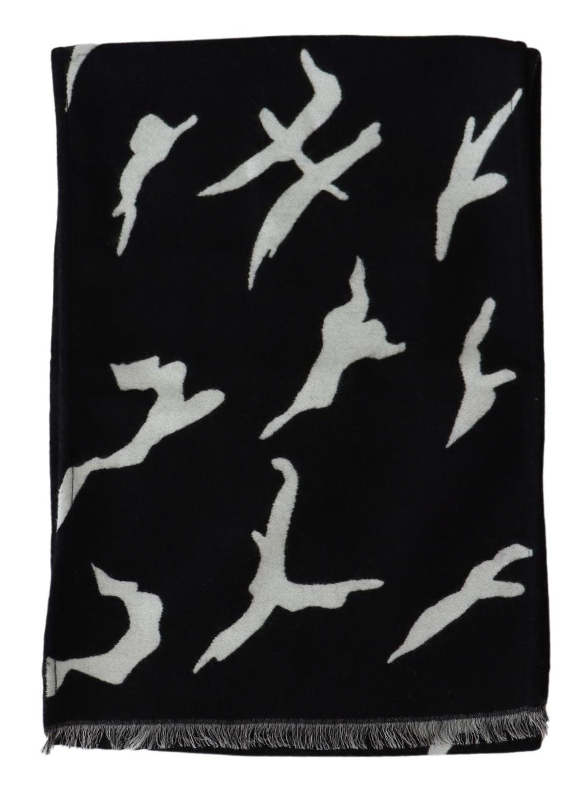 Givenchy Black White Wool Unisex Winter Warm Scarf Wrap Shawl Curated Luxury Accessories by Orvyn