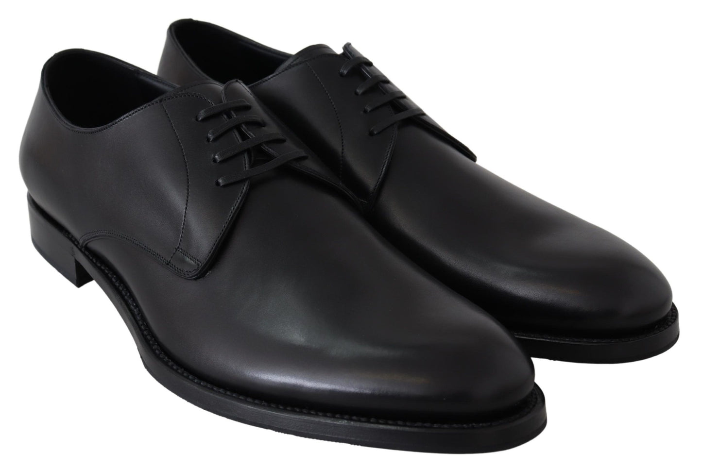 Dolce & Gabbana Black Leather SARTORIA Hand Made Shoes schwarz