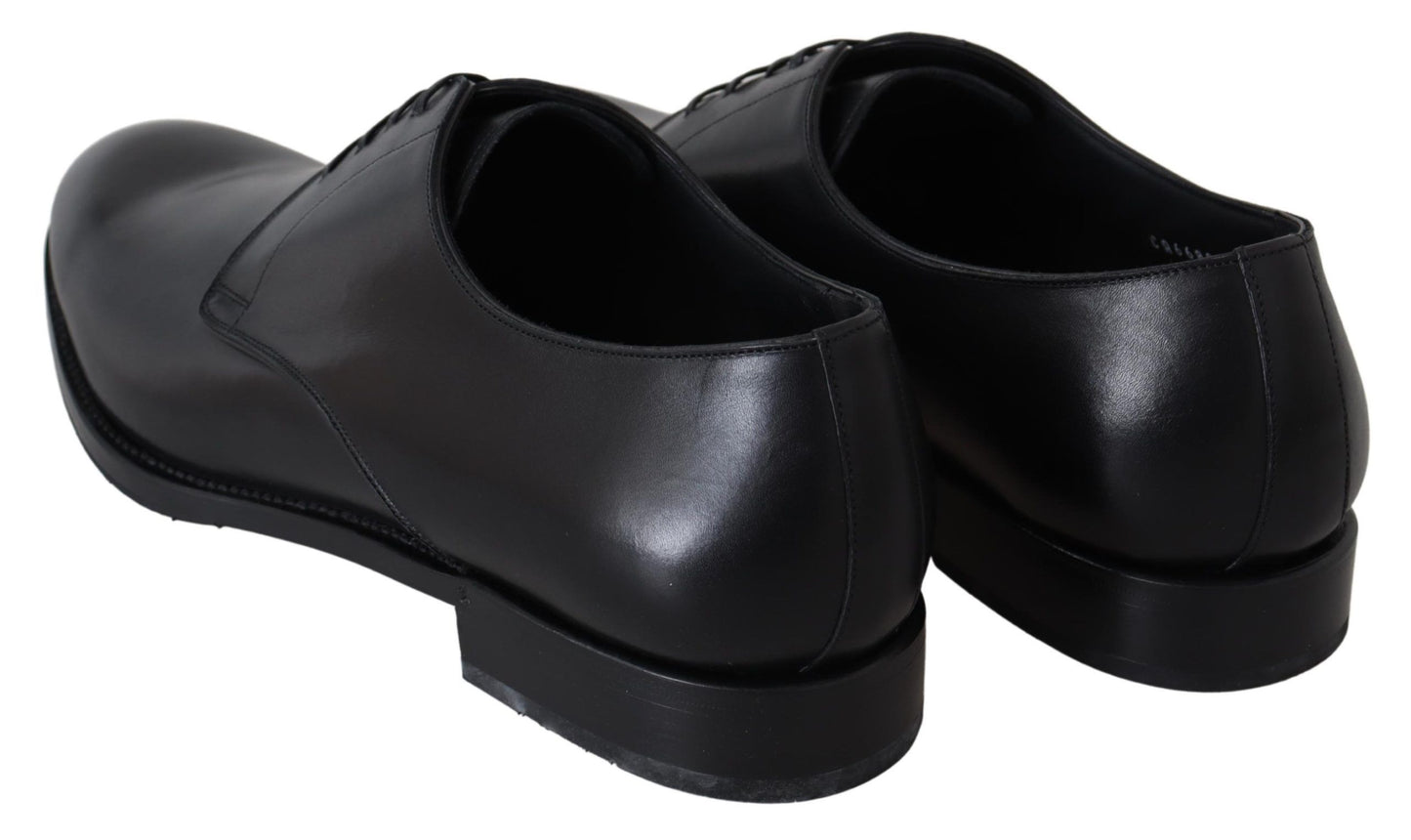 Dolce & Gabbana Black Leather SARTORIA Hand Made Shoes schwarz