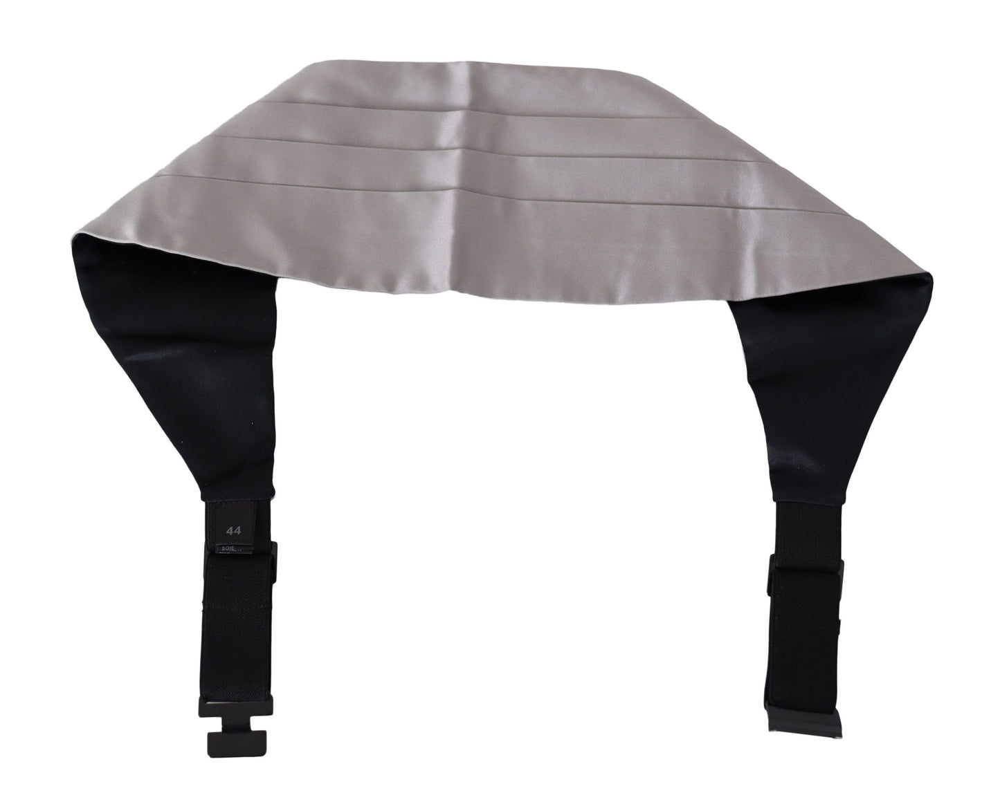 Dolce & Gabbana Gray Men Waist Belt 100% Silk Cummerbund grau