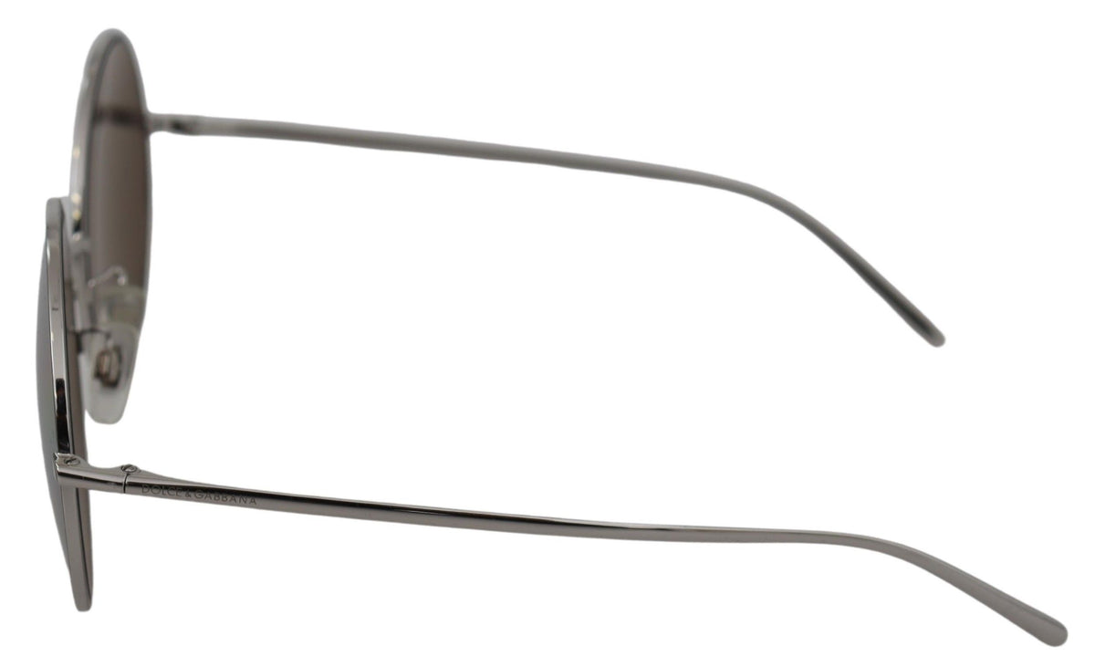 Dolce & Gabbana Silver Plated Round Gray Le nses Women Sunglasses grau