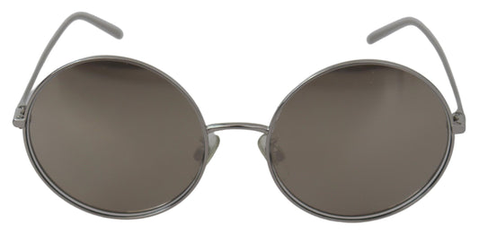 Dolce & Gabbana Silver Plated Round Gray Le nses Women Sunglasses grau