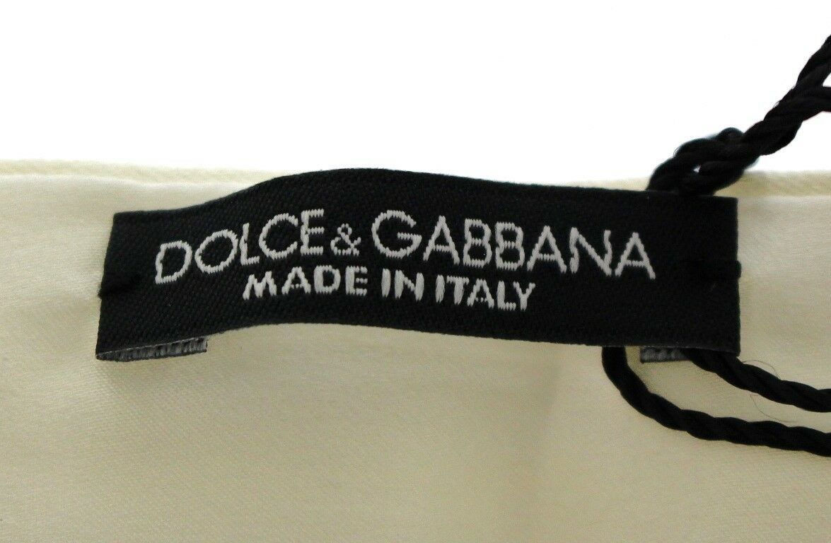 Dolce & Gabbana White Waist Silk Cummerbund Belt weiss