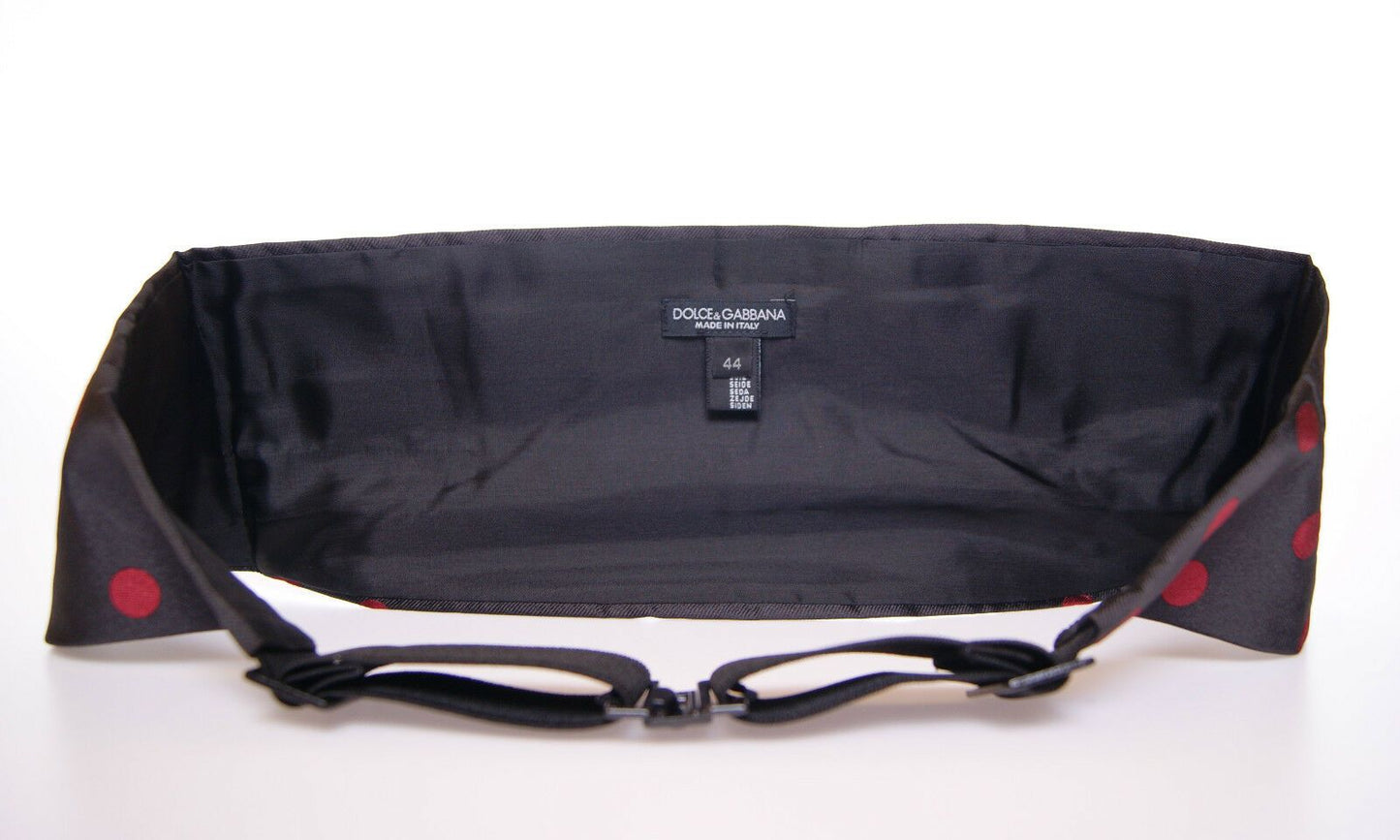 Dolce & Gabbana Black Waist Smoking Tuxedo Cummerbund Belt schwarz