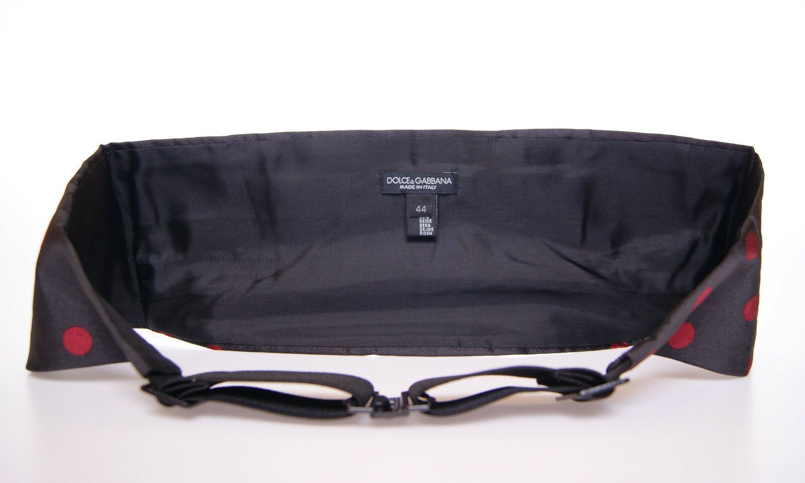 Dolce & Gabbana Black Waist Smoking Tuxedo Cummerbund Belt schwarz