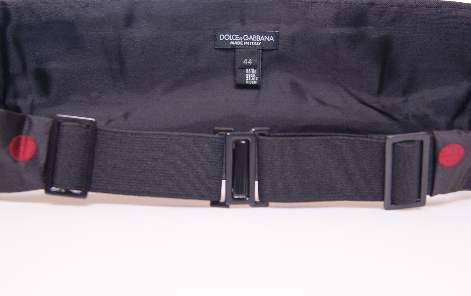 Dolce & Gabbana Black Waist Smoking Tuxedo Cummerbund Belt schwarz