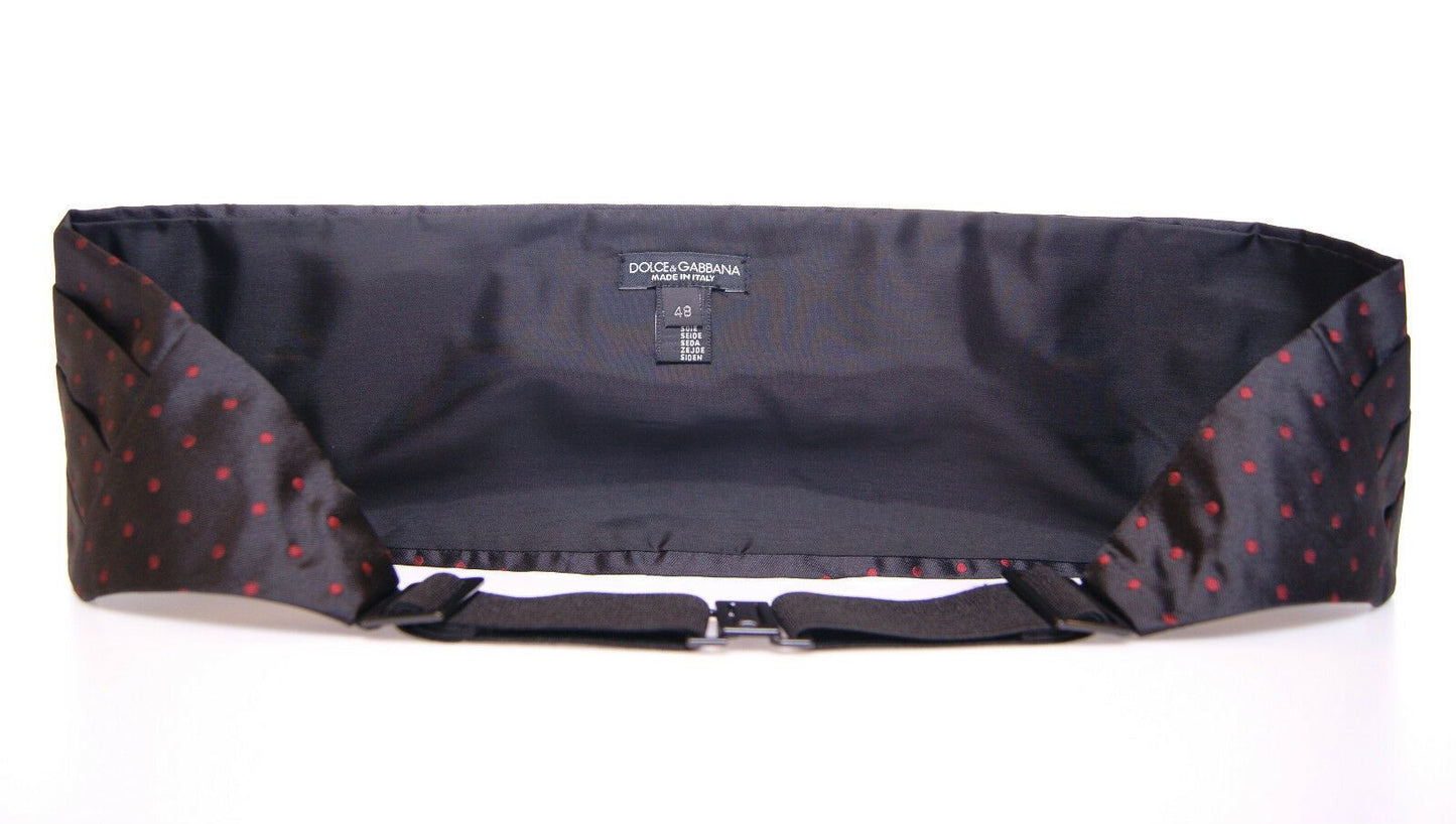 Dolce & Gabbana Black Waist Tuxedo Smoking Belt Cummerbund schwarz