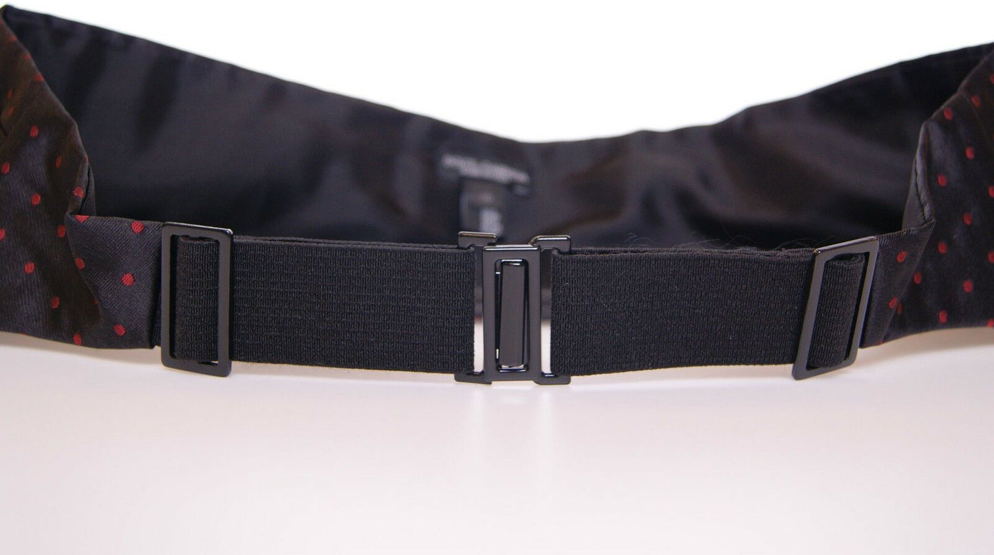 Dolce & Gabbana Black Waist Tuxedo Smoking Belt Cummerbund schwarz