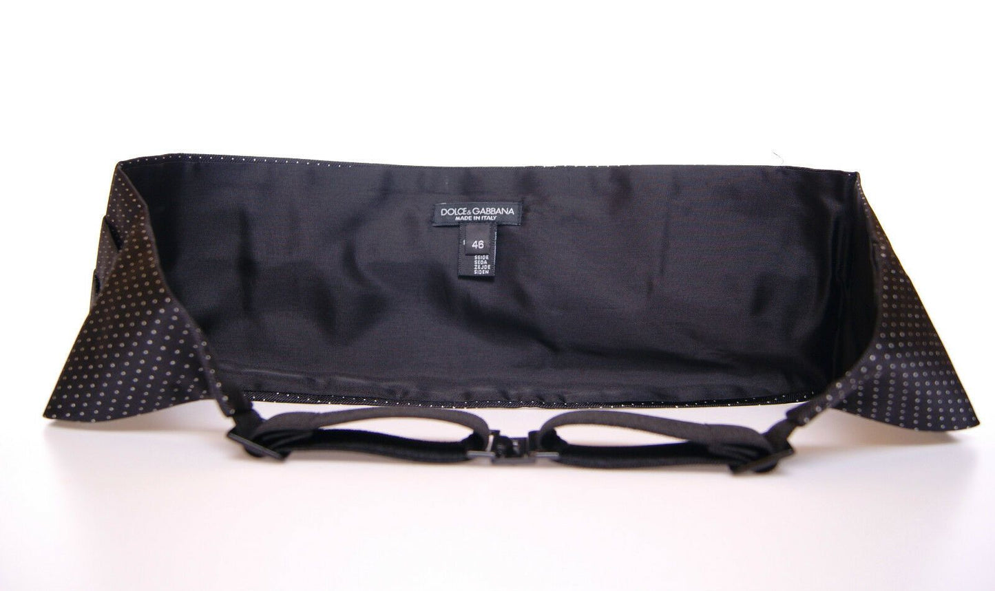 Dolce & Gabbana Black Waist Smoking Tuxedo Cummerbund Belt Curated Luxury Accessories by Orvyn