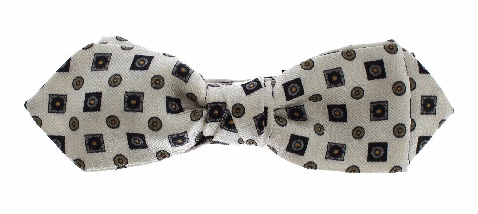 Dolce & Gabbana White Silk Bowtie Leather Men Belt Gift Box Curated Luxury Accessories by Orvyn