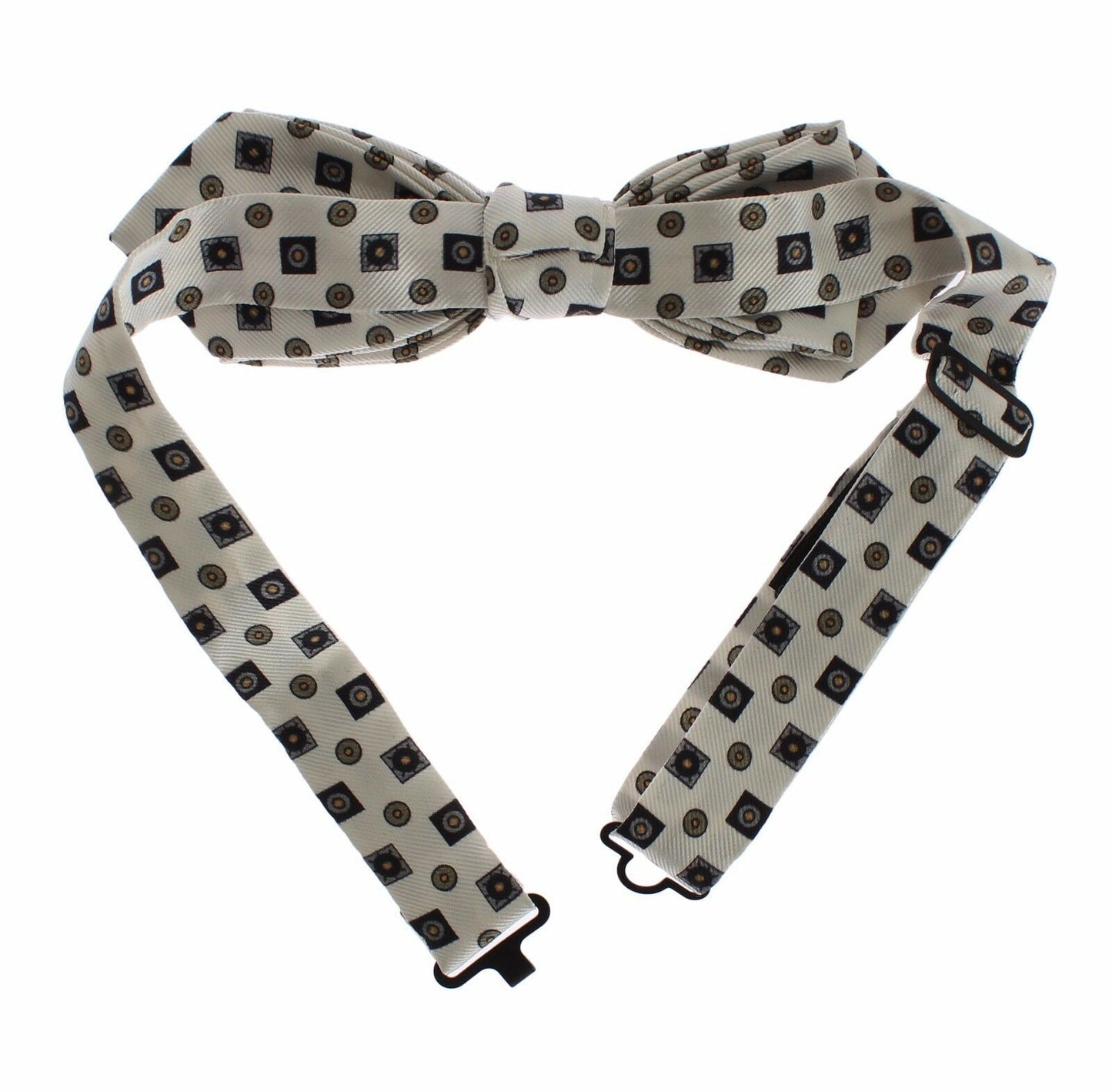 Dolce & Gabbana White Silk Bowtie Leather Men Belt Gift Box Curated Luxury Accessories by Orvyn