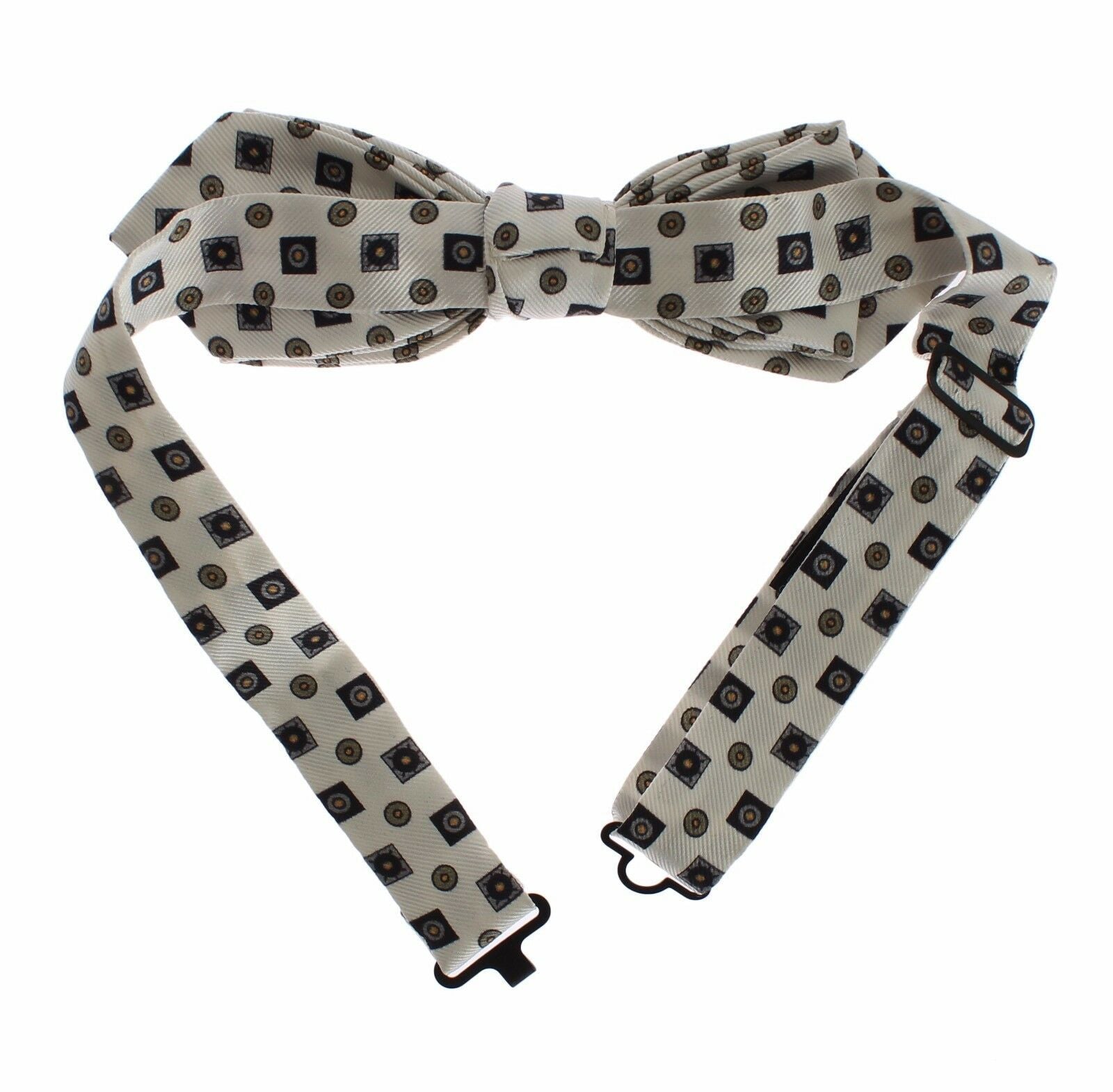 Dolce & Gabbana White Silk Bowtie Leather Men Belt Gift Box Curated Luxury Accessories by Orvyn