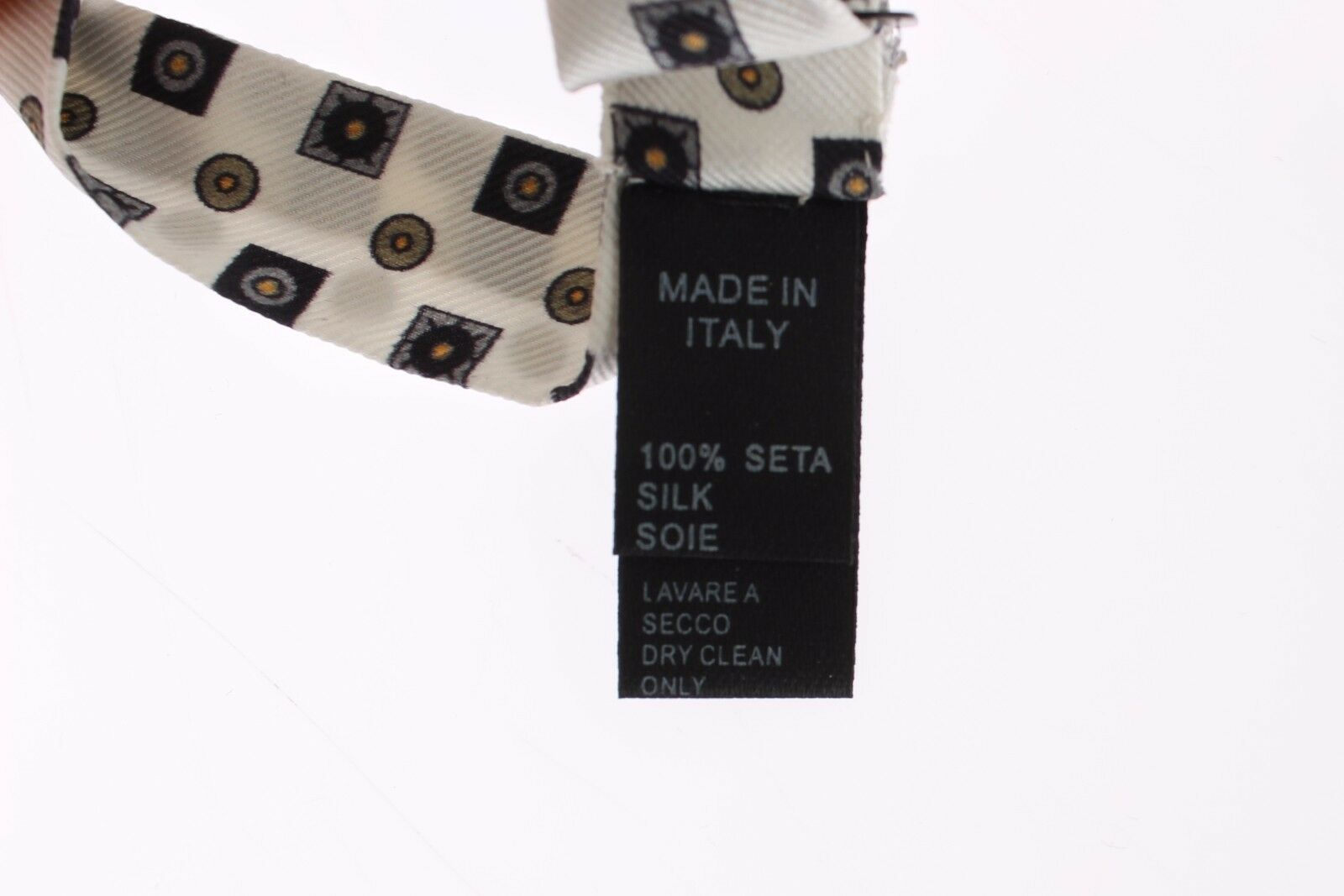 Dolce & Gabbana White Silk Bowtie Leather Men Belt Gift Box Curated Luxury Accessories by Orvyn