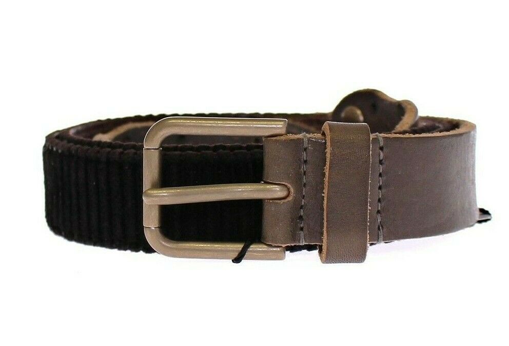 Dolce & Gabbana Brown Leather Logo Cintura Gürtel Belt braun