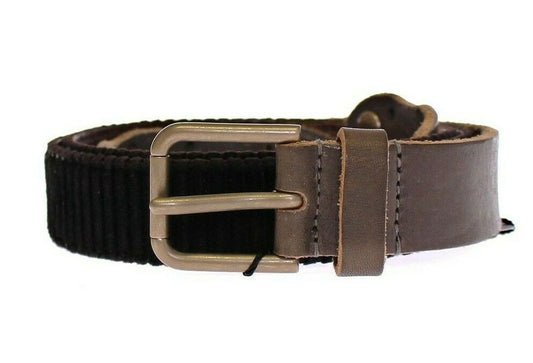 Dolce & Gabbana Brown Leather Logo Cintura Gürtel Belt braun