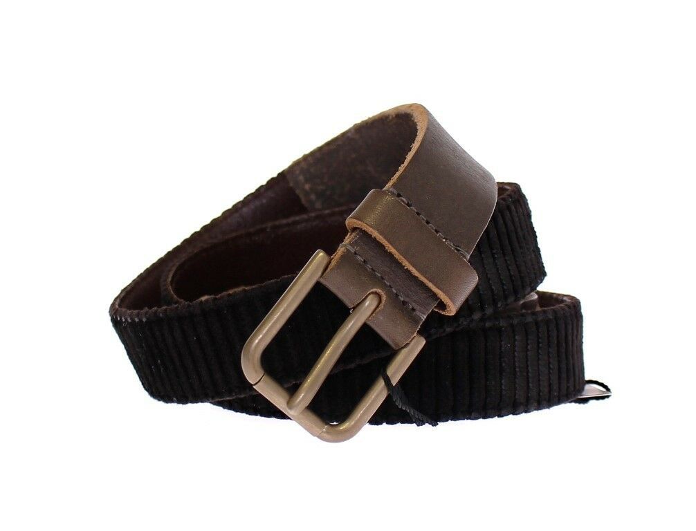Dolce & Gabbana Brown Leather Logo Cintura Gürtel Belt braun