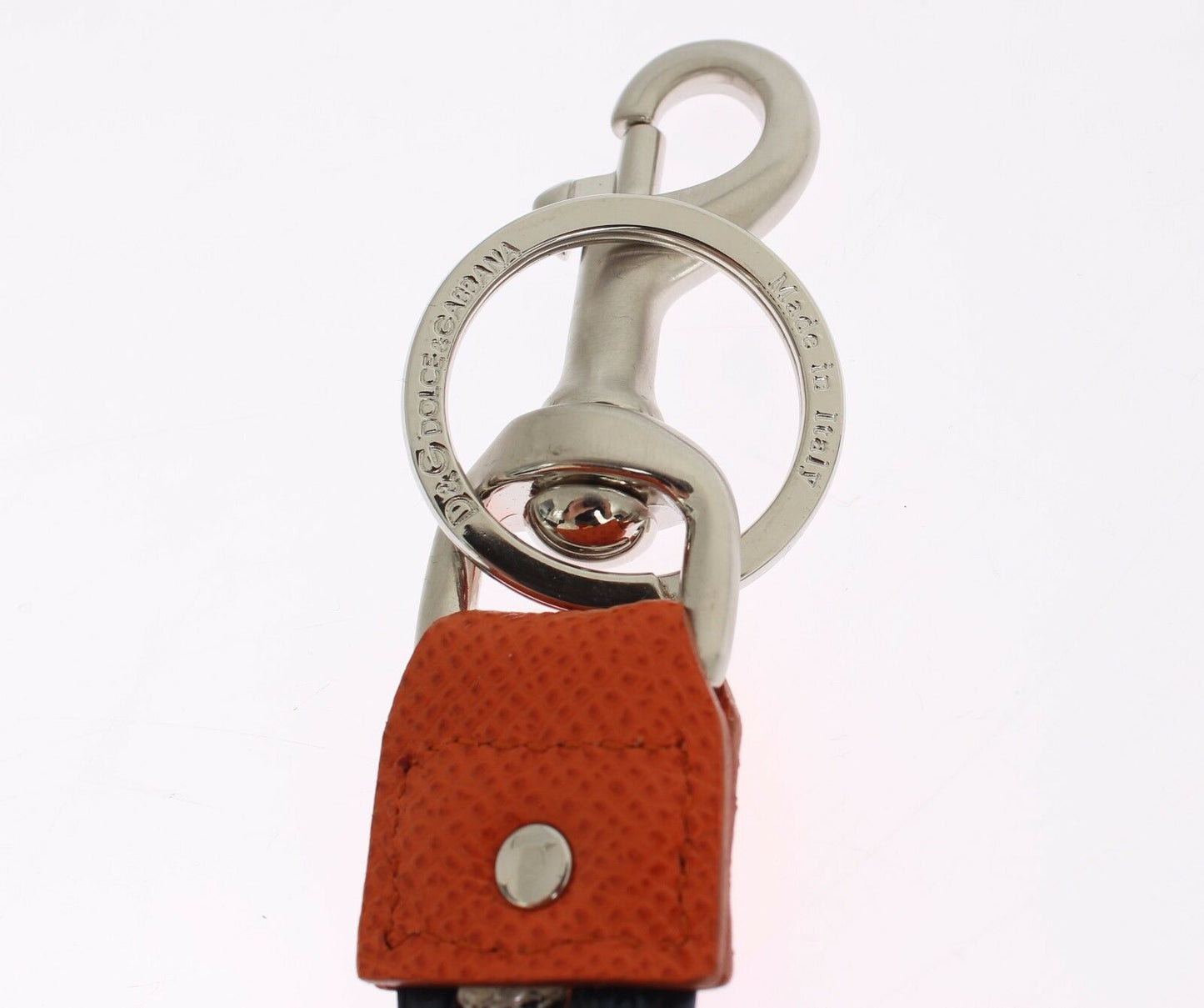 Dolce & Gabbana Multicolor Raffia Leather Clasp Finder Chain Keyring Curated Luxury Accessories by Orvyn