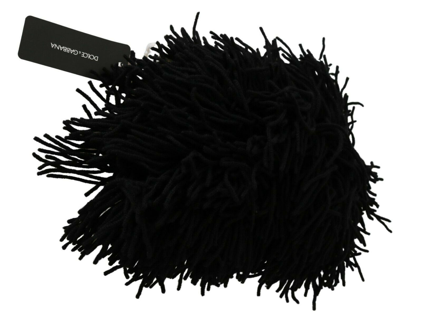 Dolce & Gabbana Black White Knitted Cashmere Animal Design Hat Curated Luxury Accessories by Orvyn