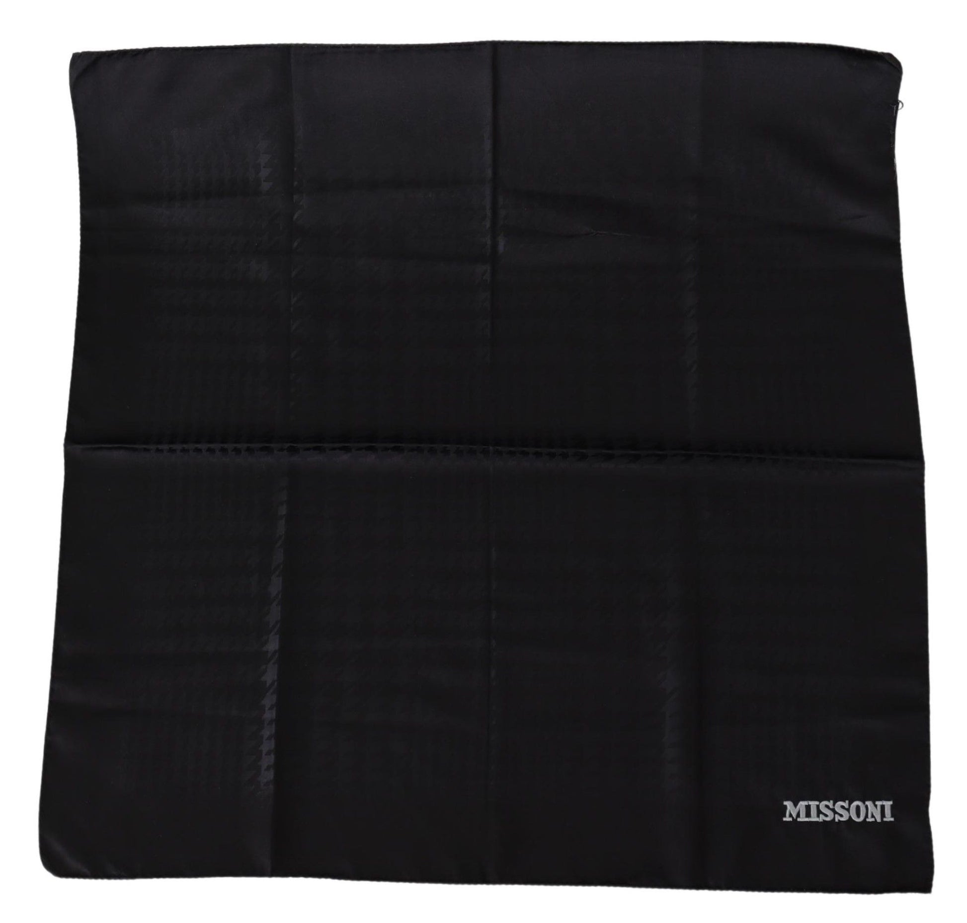 Missoni Black Wool Knit Unisex Neck Wrap Shawl Scarf Curated Luxury Accessories by Orvyn