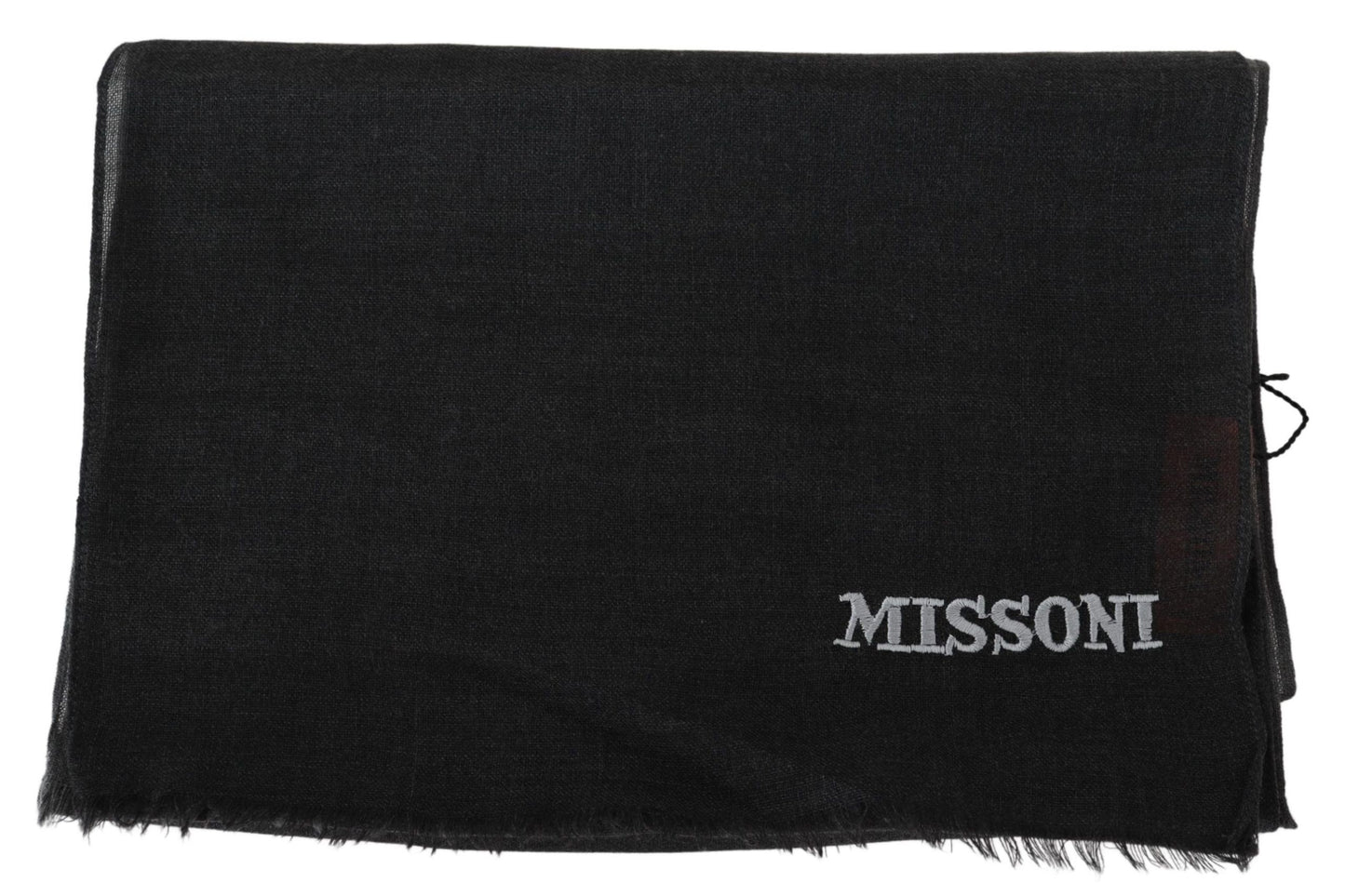 Missoni Black 100% Wool Unisex Neck Wrap Scarf Curated Luxury Accessories by Orvyn