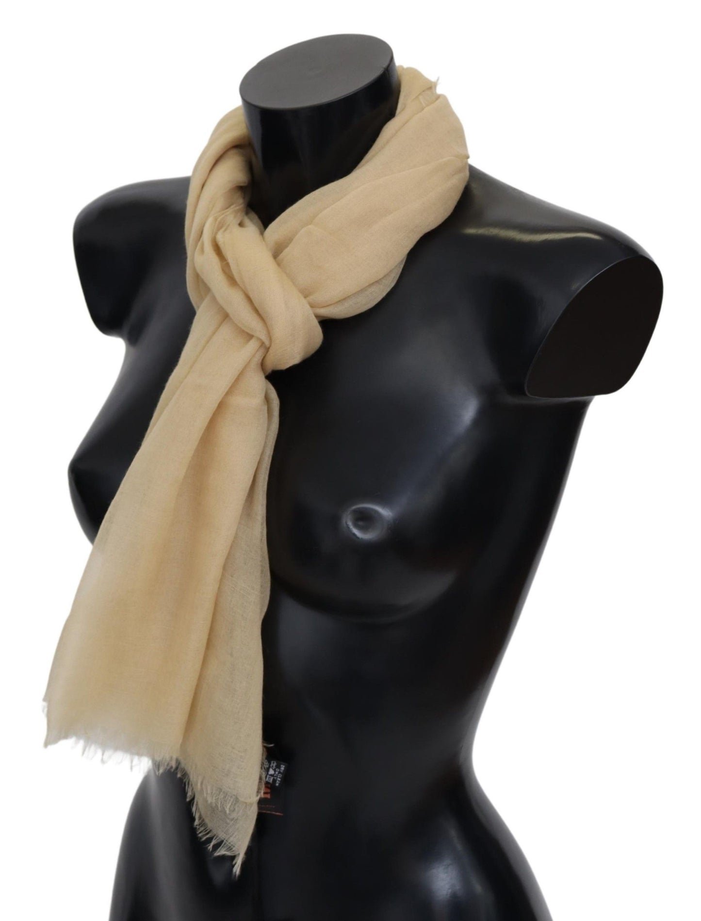 Missoni Beige Cashmere Unisex Neck Scarf Curated Luxury Accessories by Orvyn