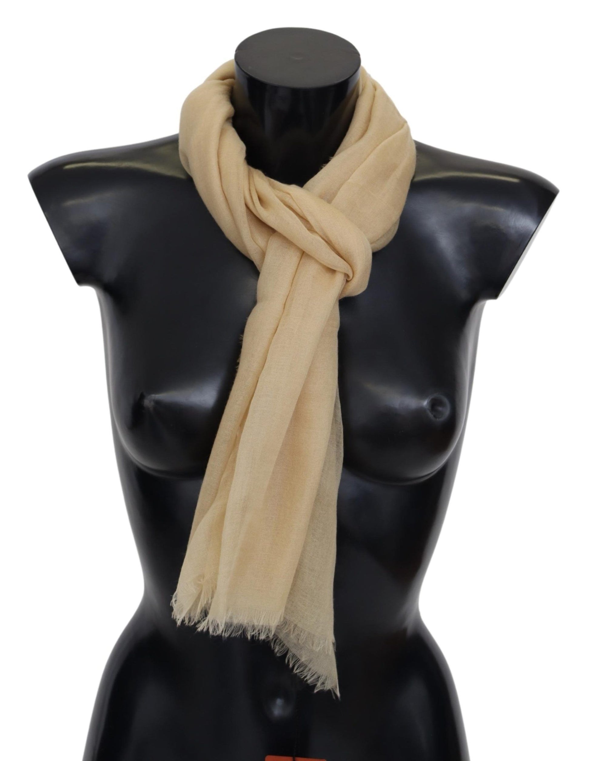 Missoni Beige Cashmere Unisex Neck Scarf Curated Luxury Accessories by Orvyn